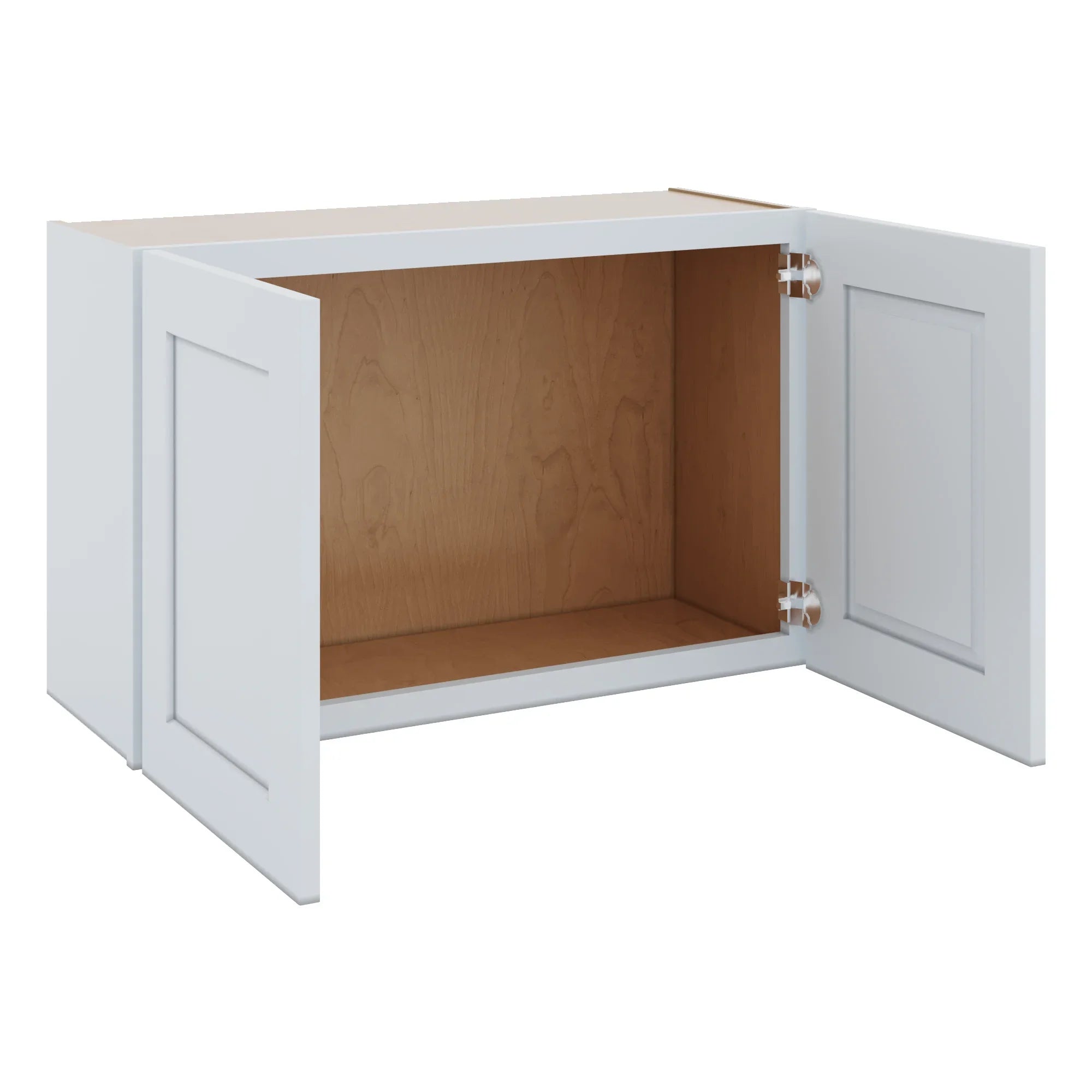 J&K White Shaker S8 Double Door Wall Cabinet 33" W x 21" H