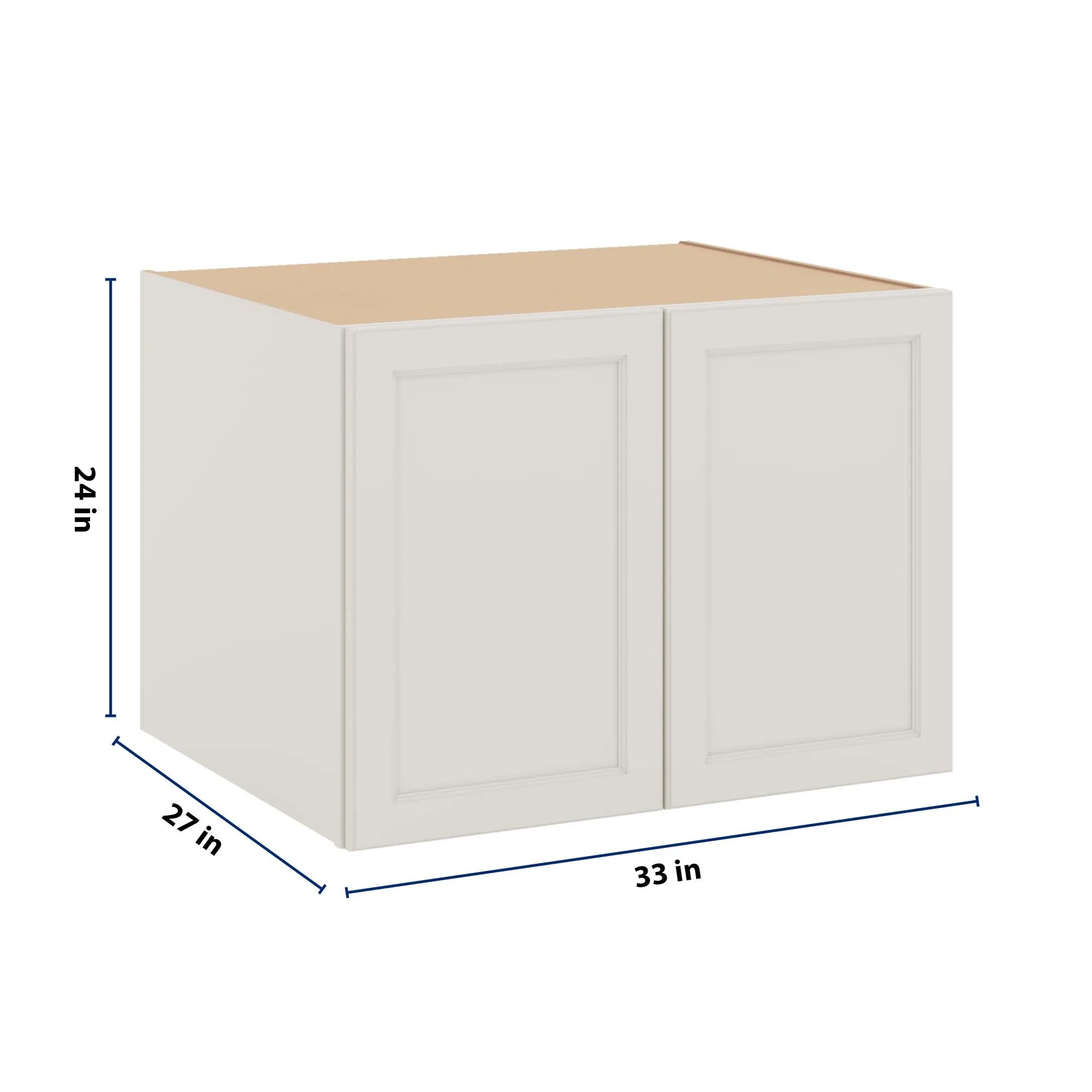 J&K Dove E1 Refrigerator Wall Cabinet - 33" W x 24" H x 27" D