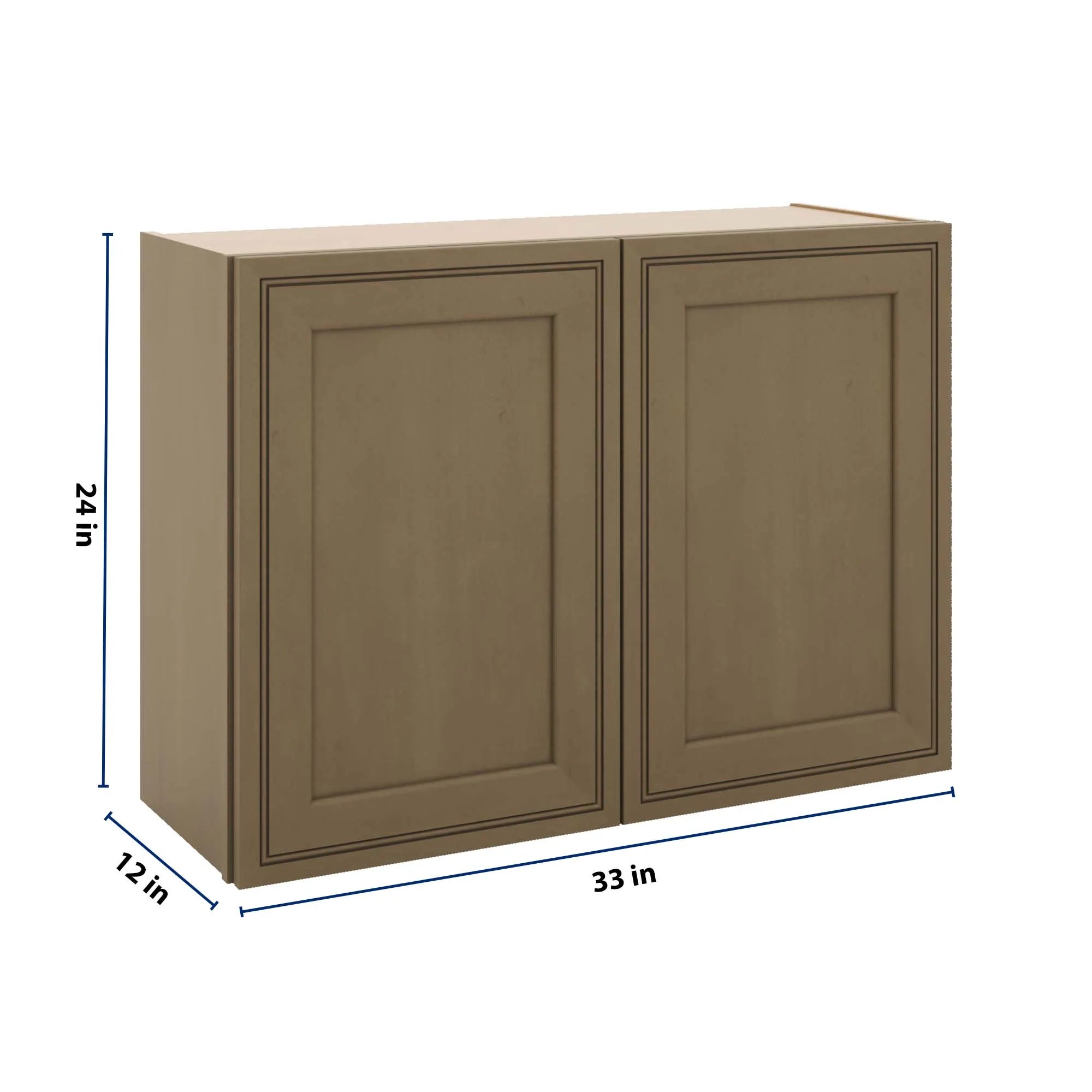 J&K Hazel H8 Double Door Wall Cabinet - 33" W x 24" H