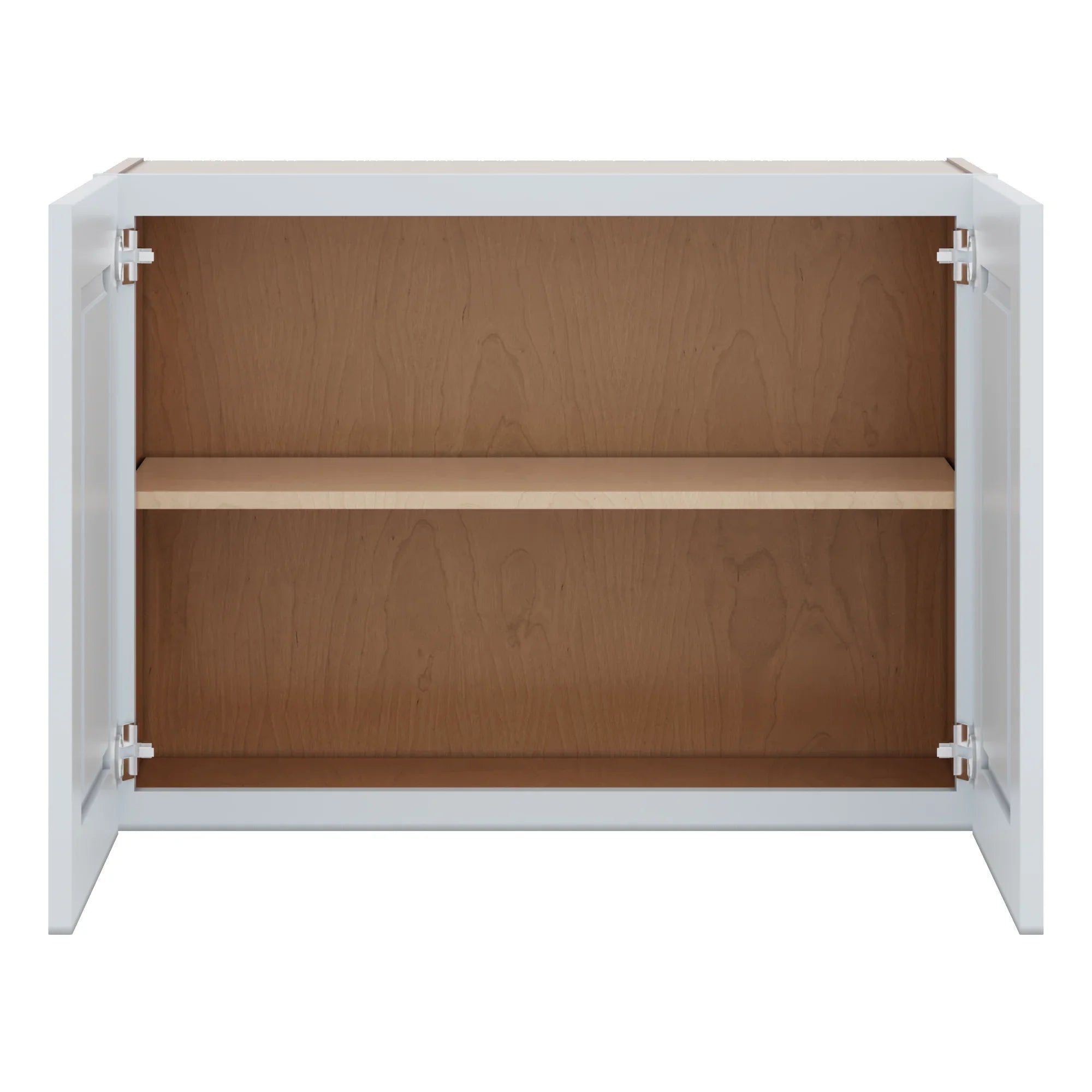 J&K White Shaker S8 Double Door Wall Cabinet 33" W x 24" H
