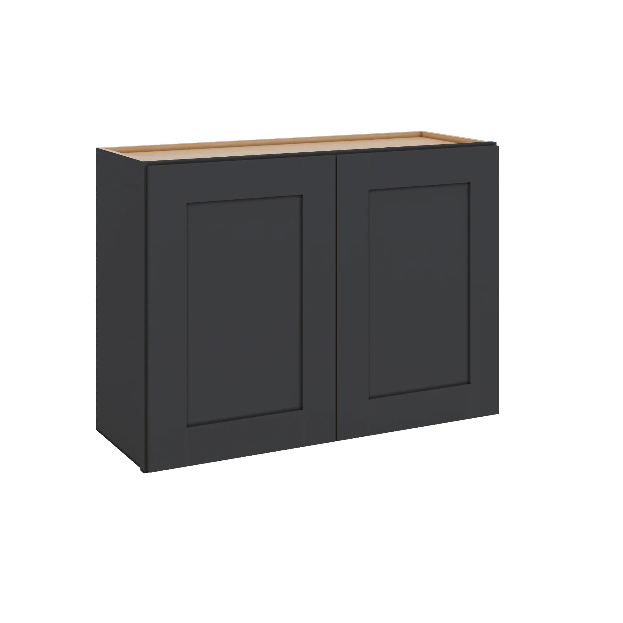 Modernform Cabinet Onyx Black Shaker 33" W X 24" H X 12" D Double Door Wall Cabinet
