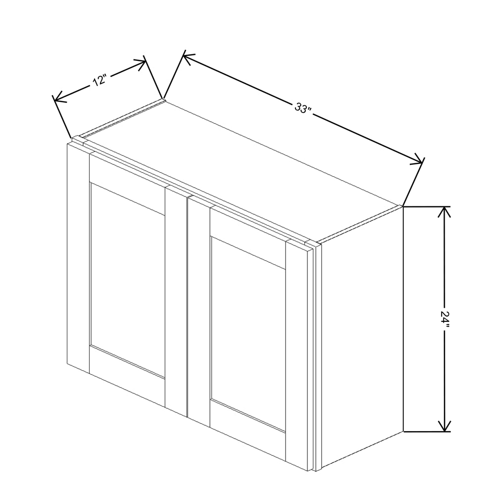 Fabuwood Allure Luna Kona Wall 33"W x 24"H Shaker Cabinet