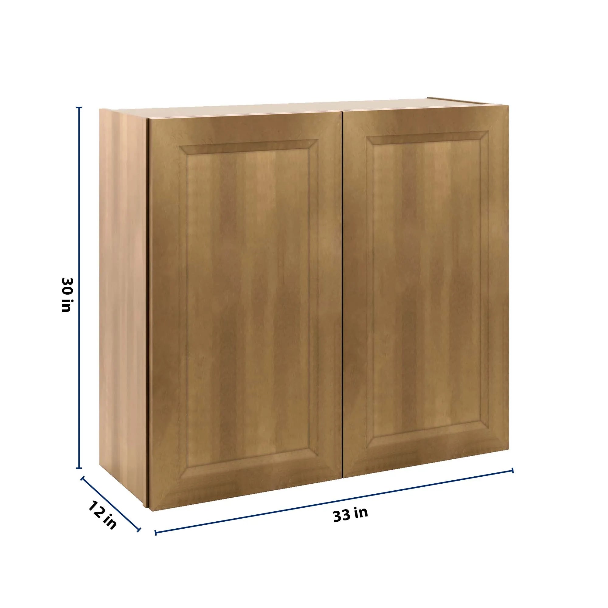 J&K Butterscotch B8 Double Door Wall Cabinet - 33" W x 30" H