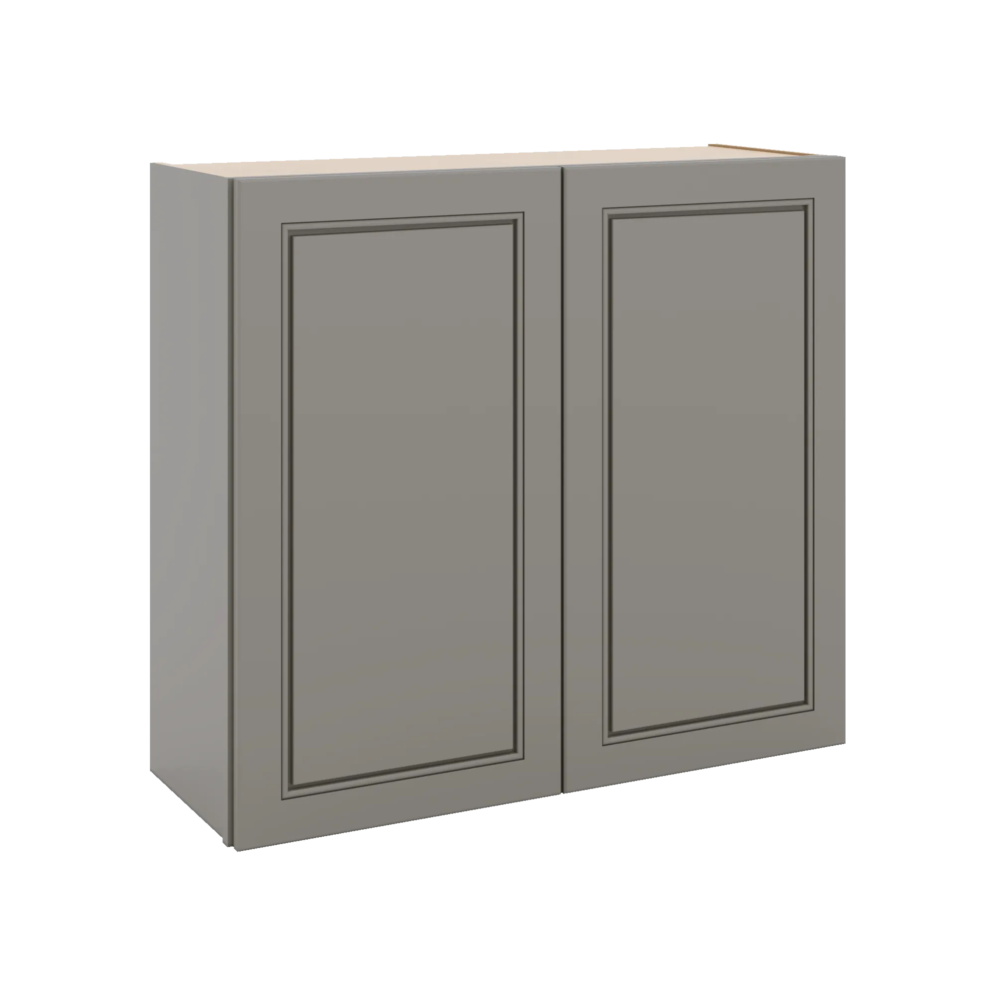 J&K Greige K3 Double Door Wall Cabinet - 33" W x 30" H
