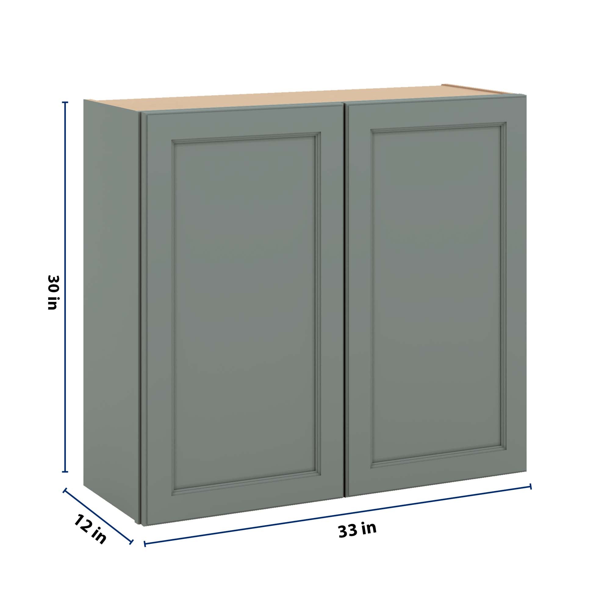 J&K Sage E3 Double Door Wall Cabinet - 33" W x 30" H