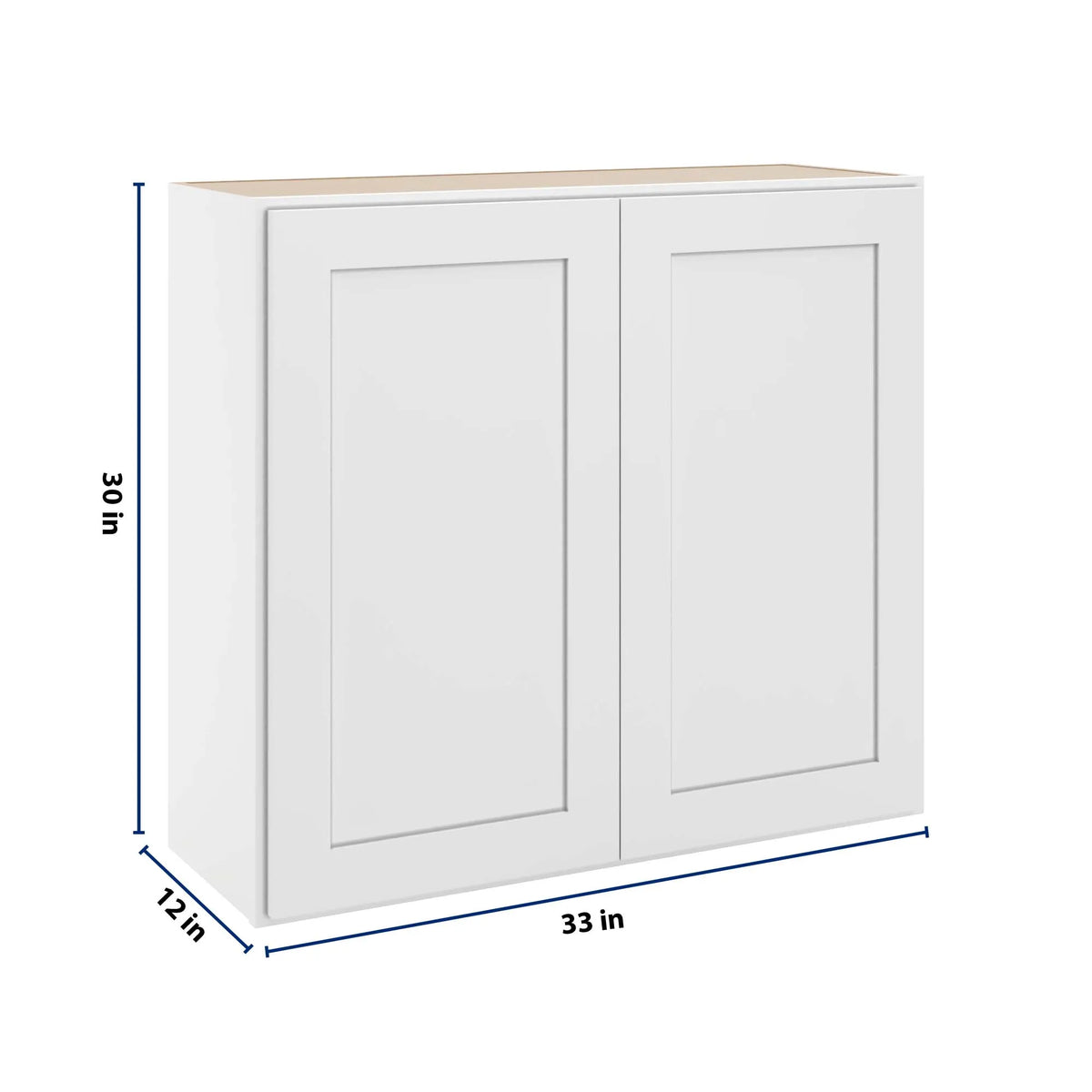 cnc luxor white 33 w x 30 h double door wall cabinet