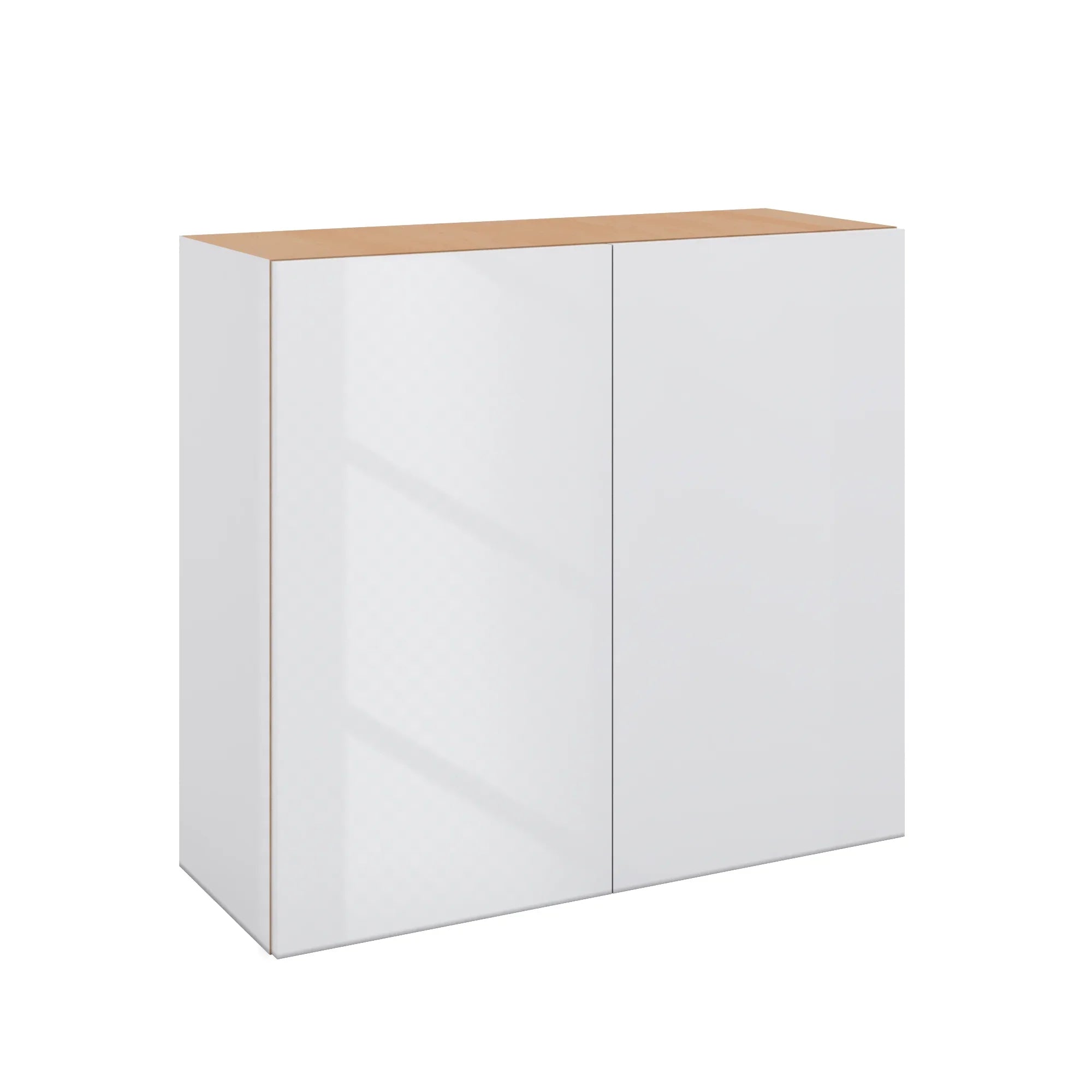 Modernform Cabinet Gloss White 33" W X 30" H X 12" D Double Door Wall Cabinet