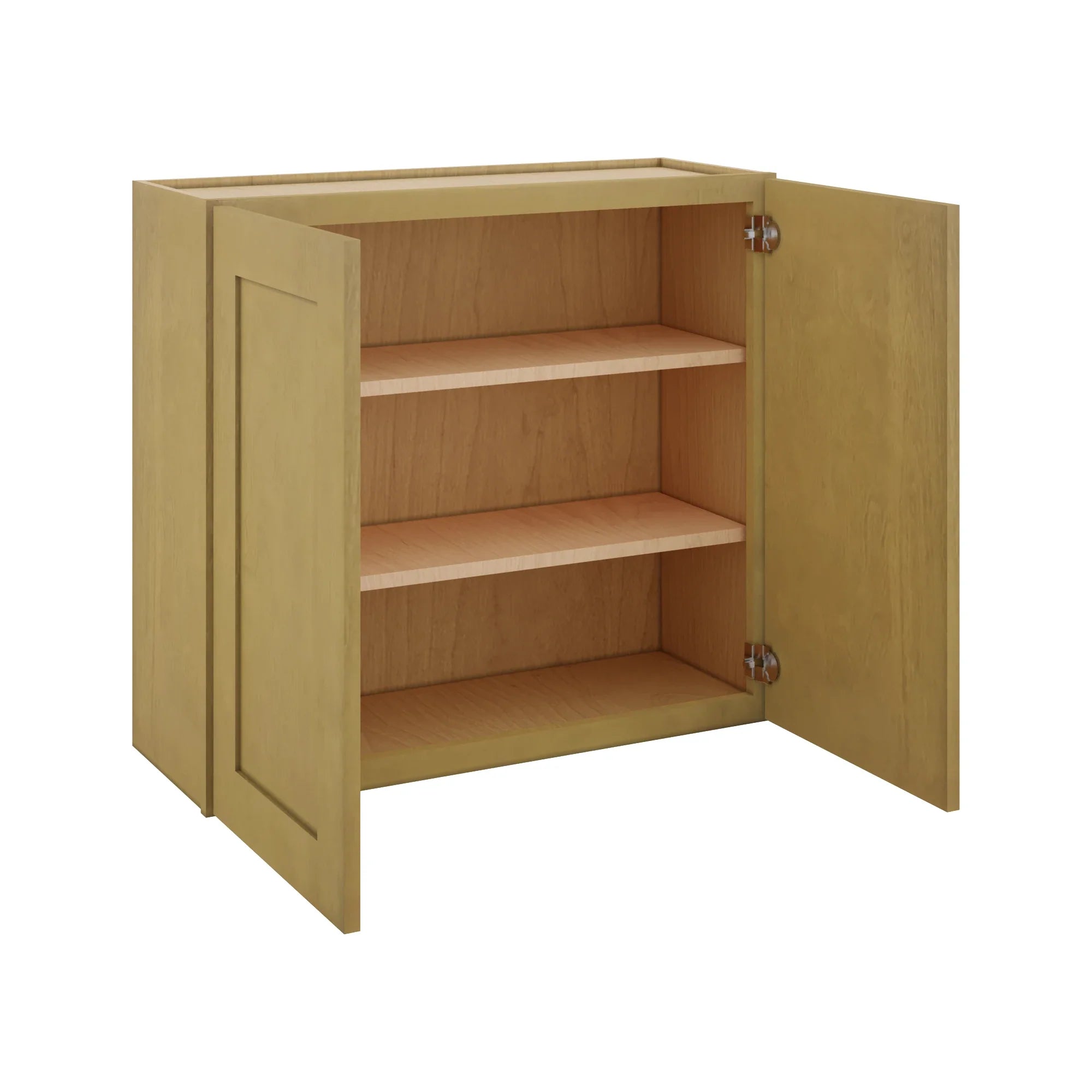 Modernform Cabinet Natural Shaker 33" W X 30" H X 12" D Double Door Wall Cabinet