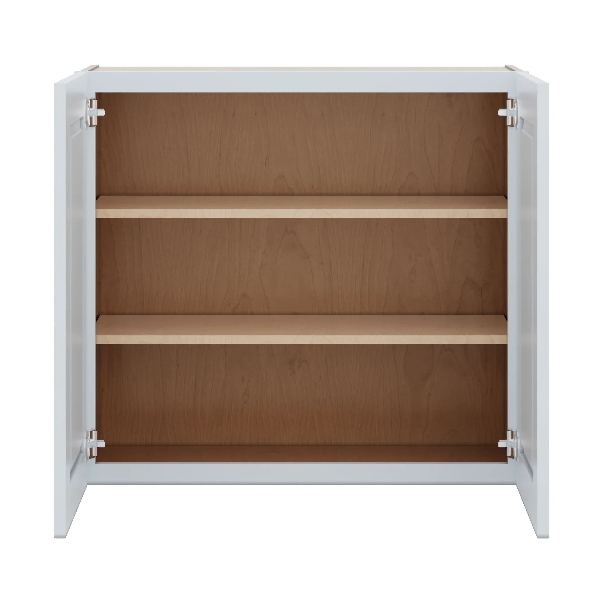 J&K White Shaker S8 Double Door Wall Cabinet 33" W x 30" H