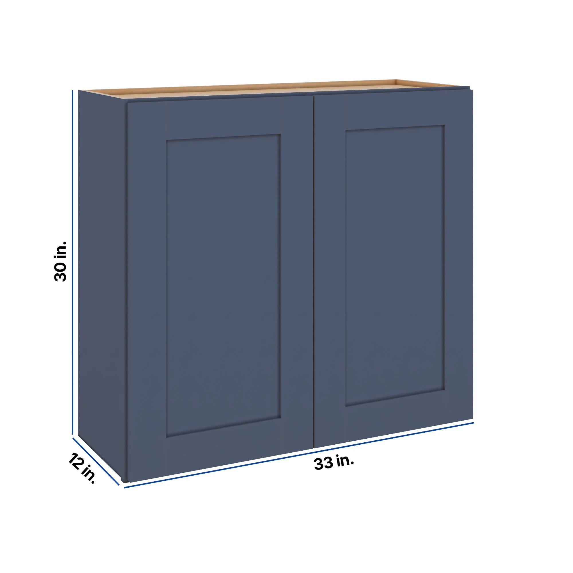 Modernform Cabinet Signature Blue 33" W X 30" H X 12" D Double Door Wall Cabinet