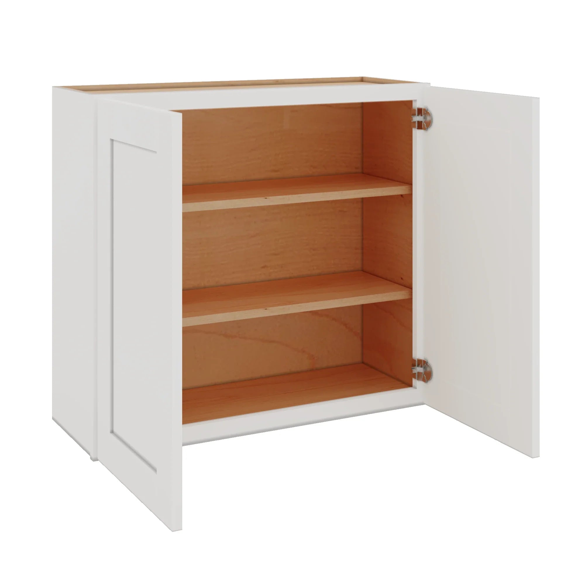 Modernform Cabinet White Shaker 33" W X 30" H X 12" D Double Door Wall Cabinet