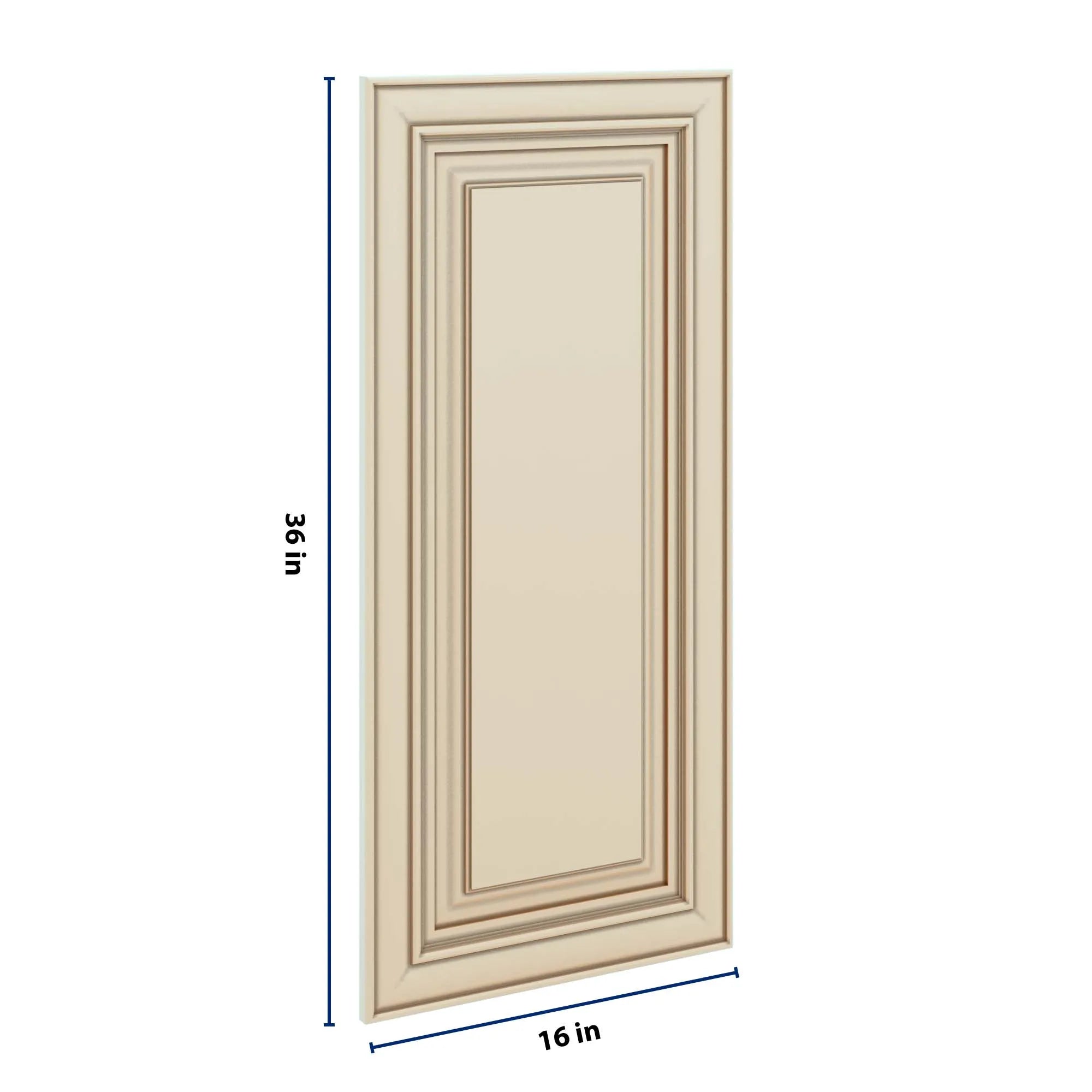 J&K Creme Glazed A7 Dummy Door Panel 16 1/2" W x 36" H