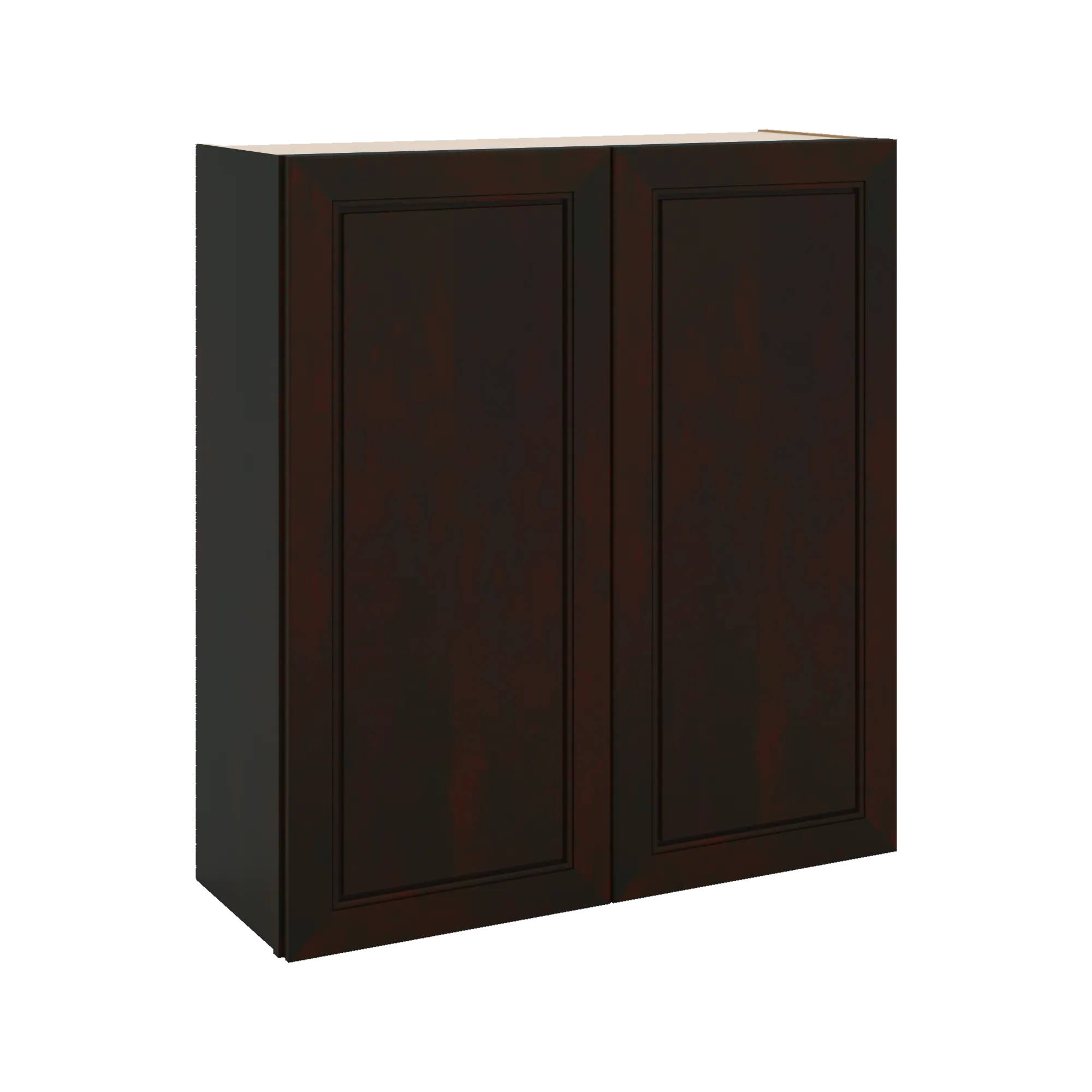 J&K Espresso K8 Double Door Wall Cabinet - 33" W x 36" H