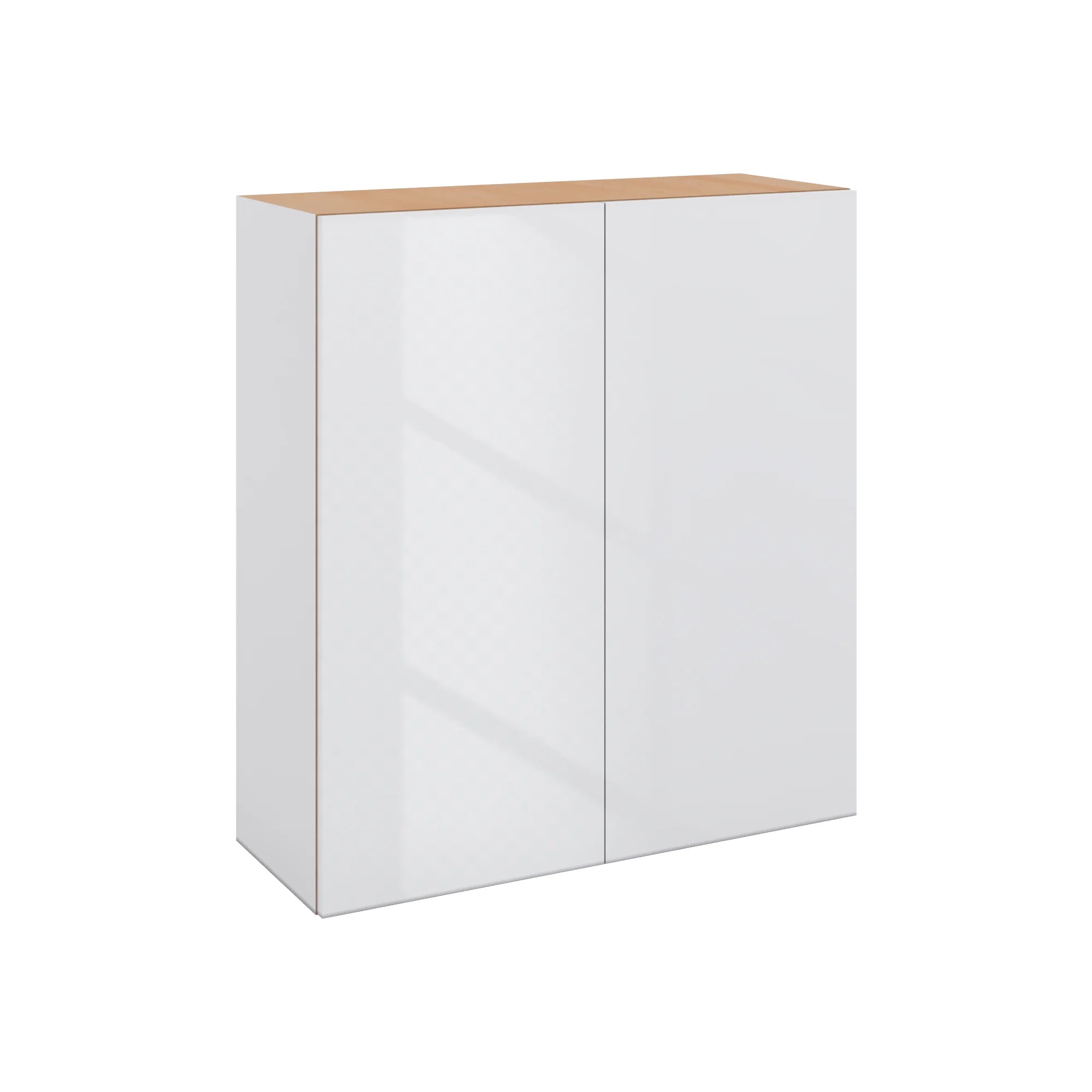 Modernform Cabinet Gloss White 33" W X 36" H X 12" D Double Door Wall Cabinet