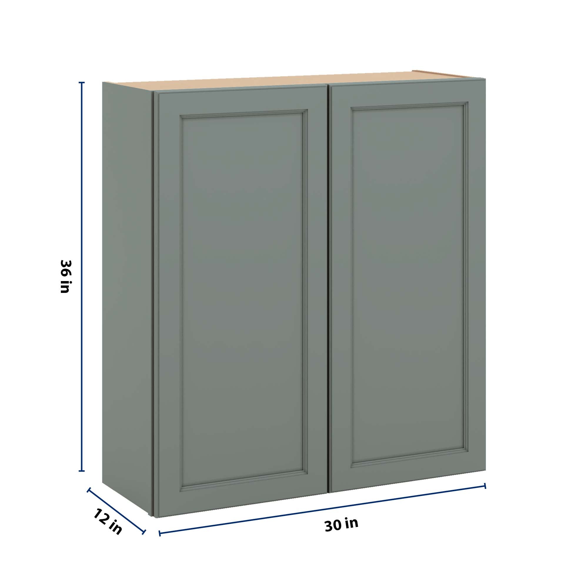 J&K Sage E3 Double Door Wall Cabinet - 33" W x 36" H