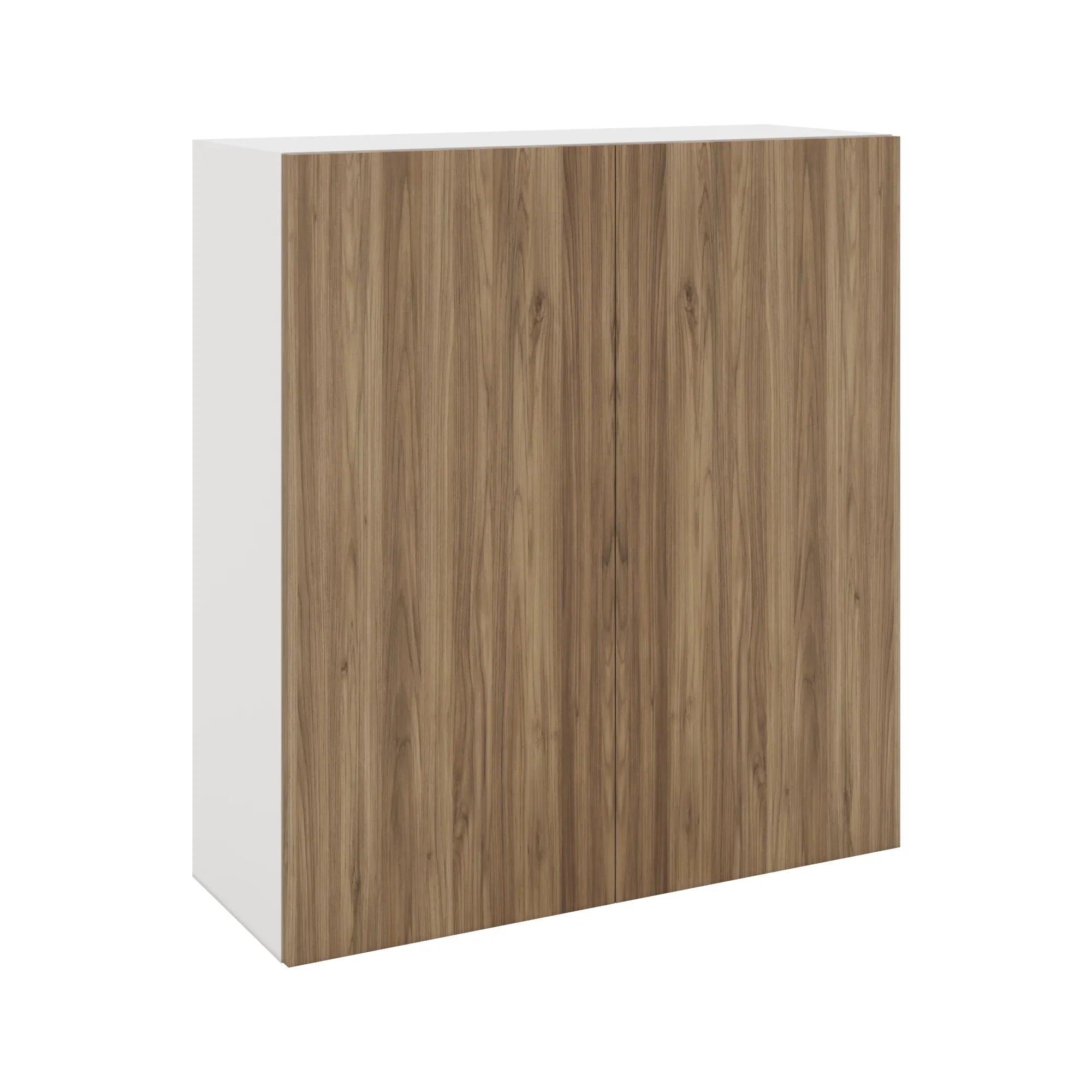 Modernform Cabinet Walnut 33" W X 36" H X 12" D Double Door Wall Cabinet