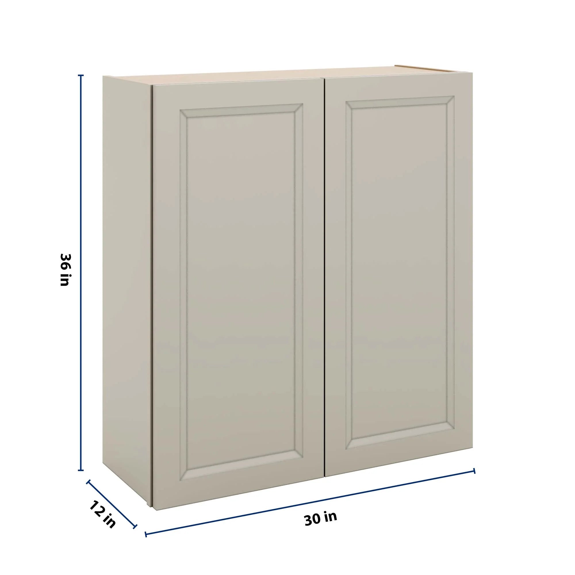 J&K Pebble B6 Double Door Wall Cabinet - 33" W x 36" H