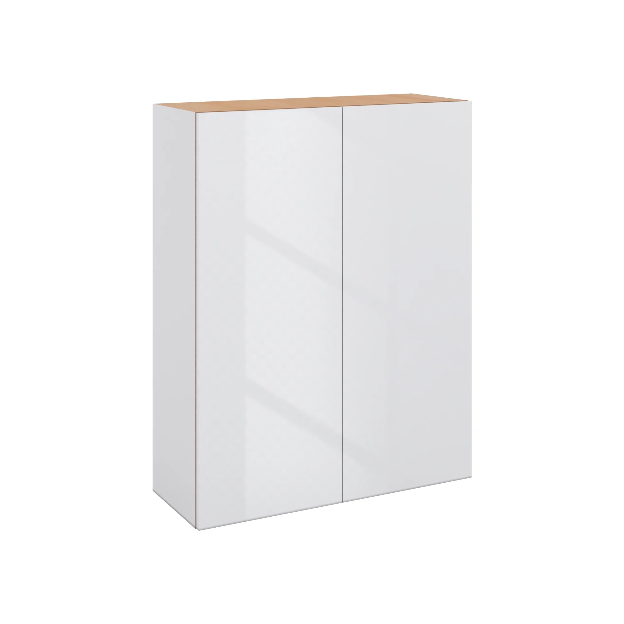 Modernform Cabinet Gloss White 33" W X 42" H X 12" D Double Door Wall Cabinet