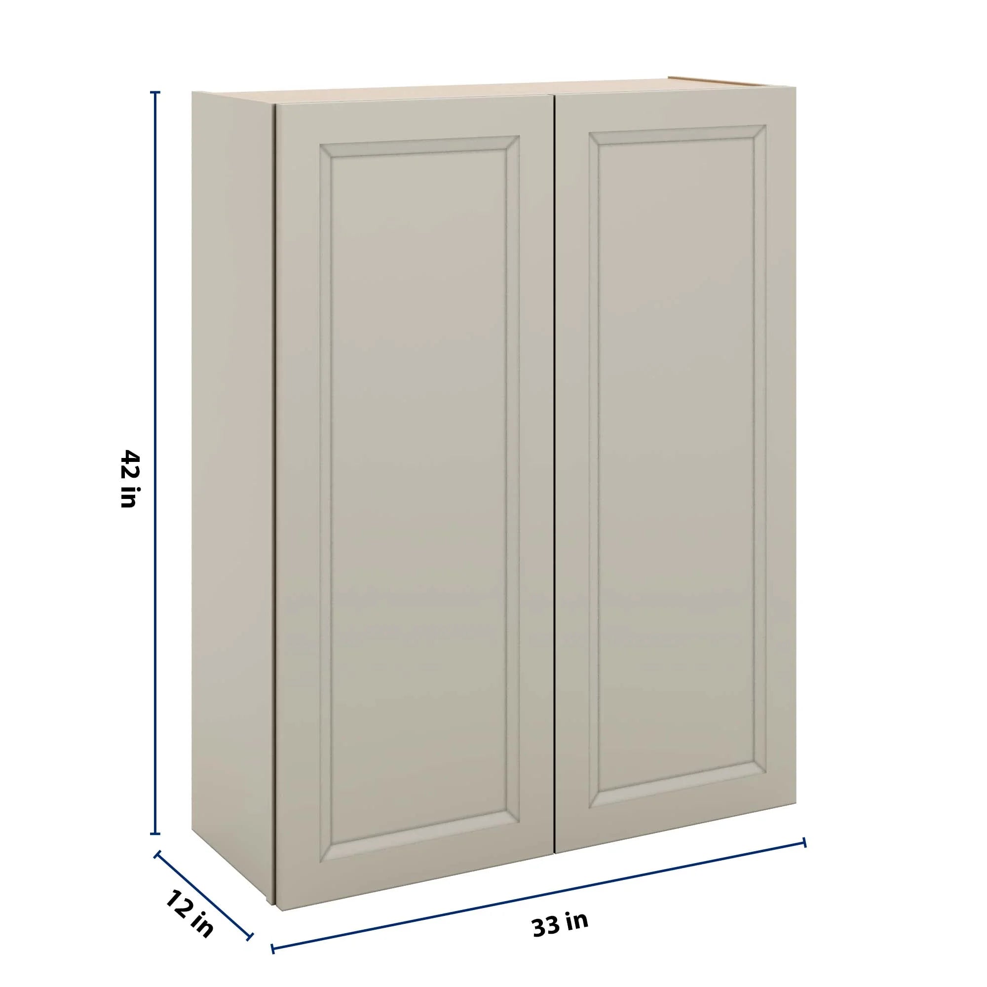 J&K Pebble B6 Double Door Wall Cabinet - 33" W x 42" H