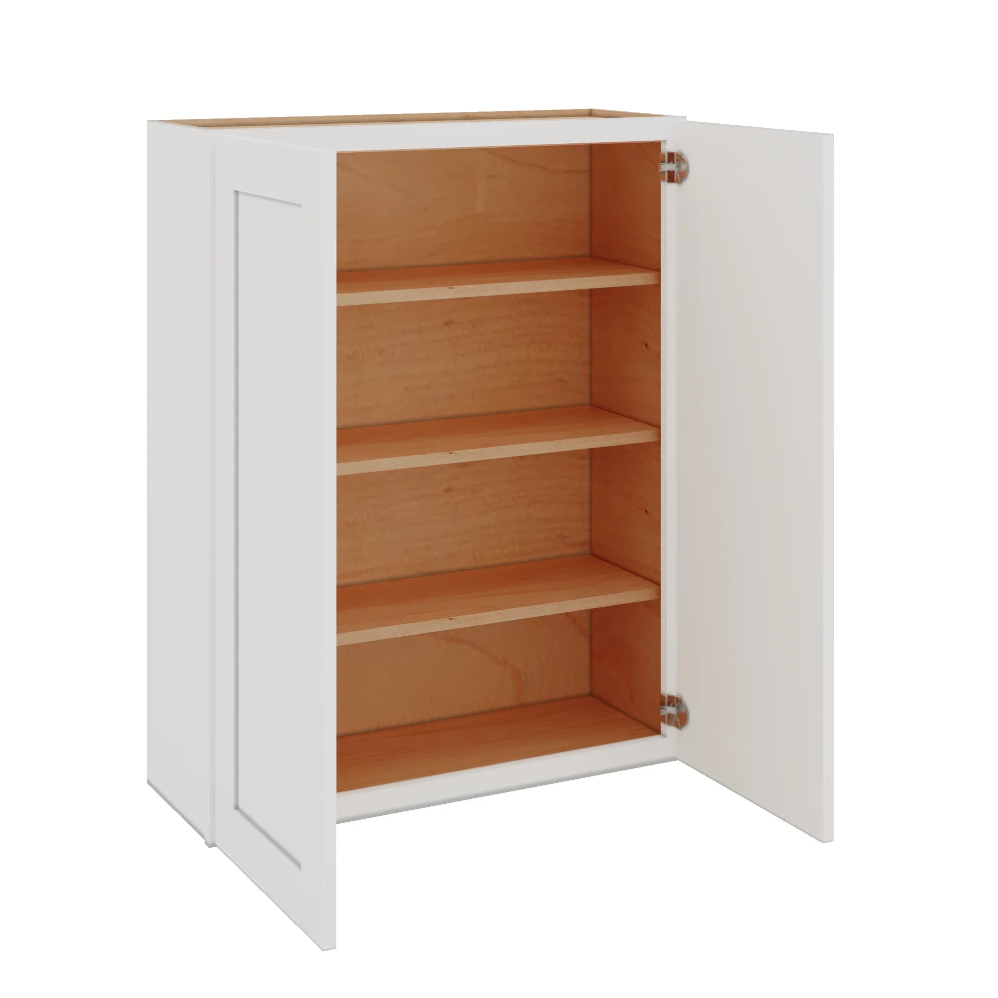 Modernform Cabinet White Shaker 33" W X 42" H X 12" D Double Door Wall Cabinet