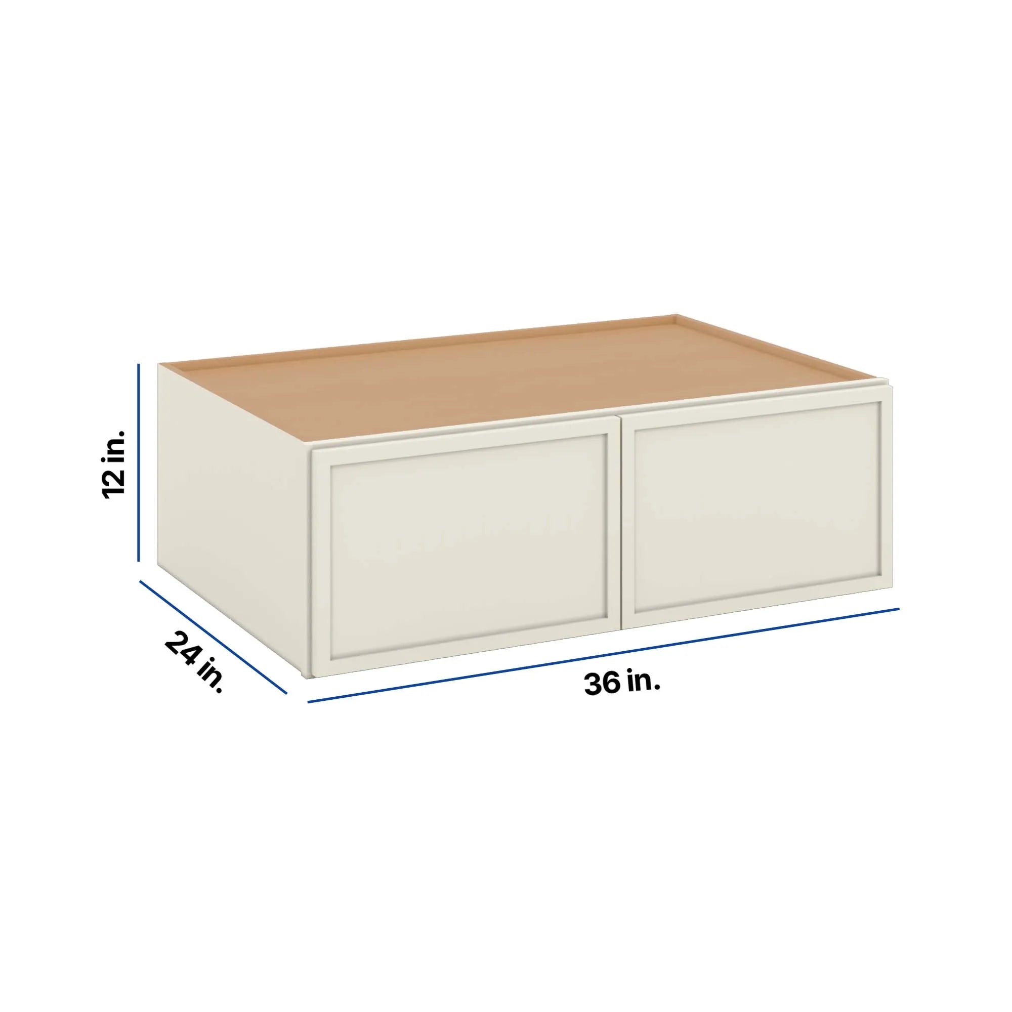 Modernform Cabinet Slim Dove White 36" W X 12" H X 24" D Double Door Wall Cabinet