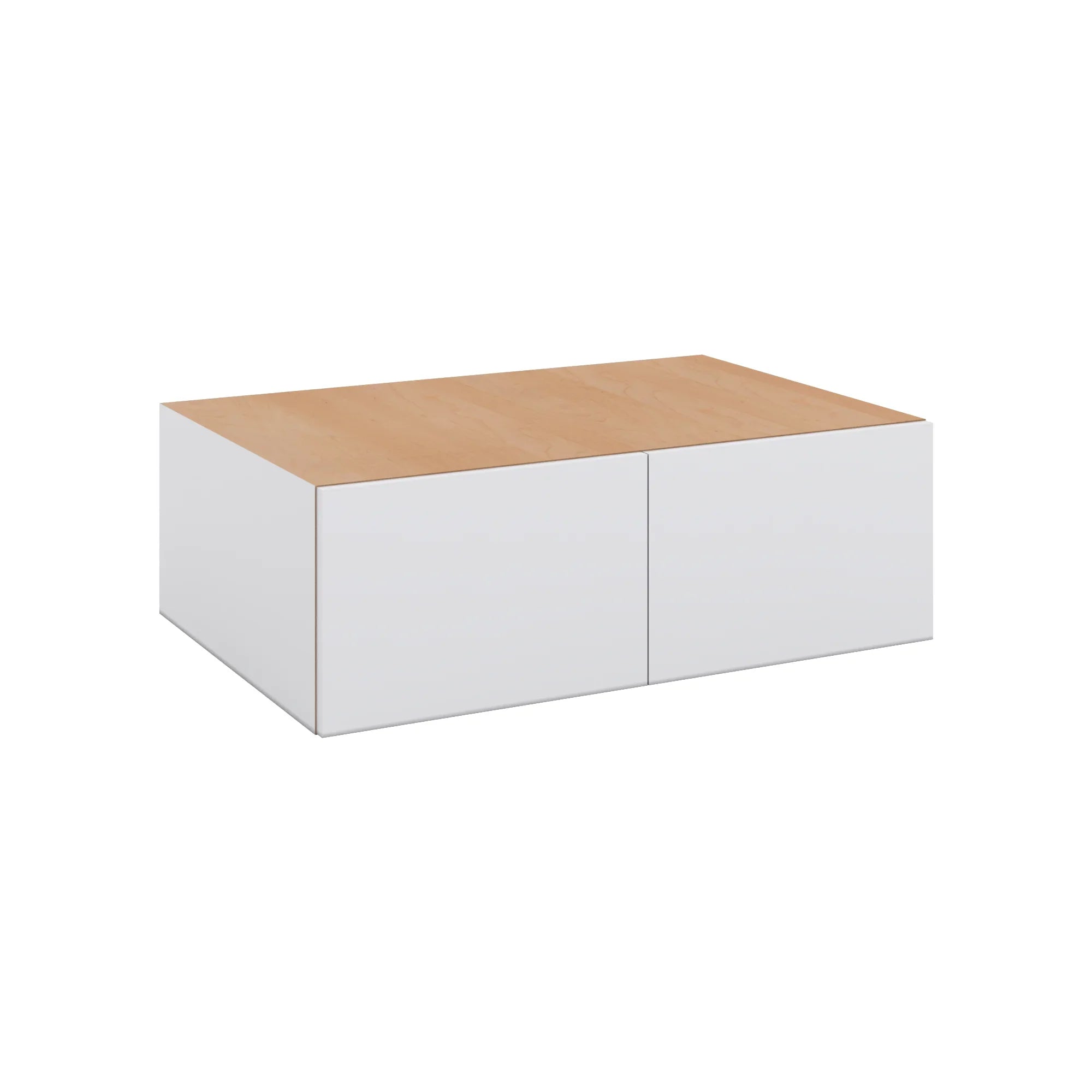 Modernform Cabinet Matte White 36" W X 12" H X 24" D Double Door Wall Cabinet