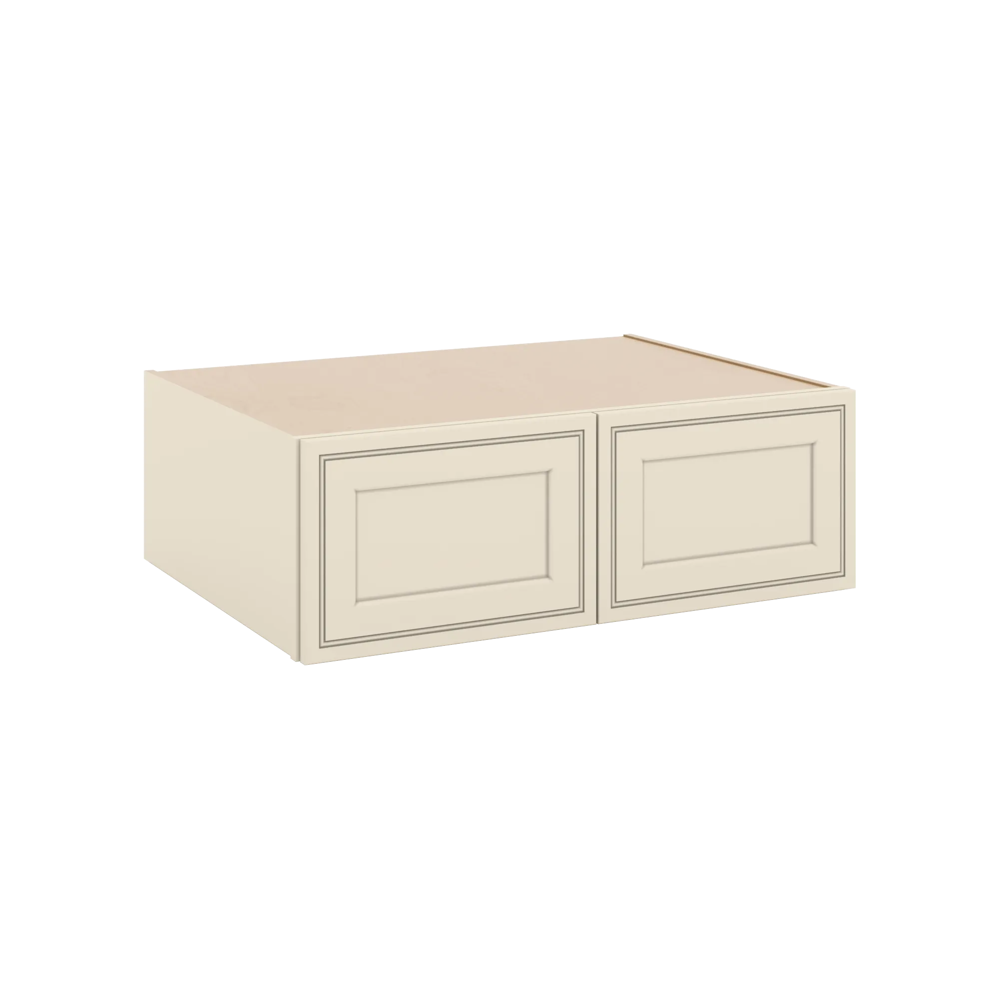 J&K Pearl Glazed H9 Refrigerator Wall Cabinet - 36" W x 12" H x 27" D
