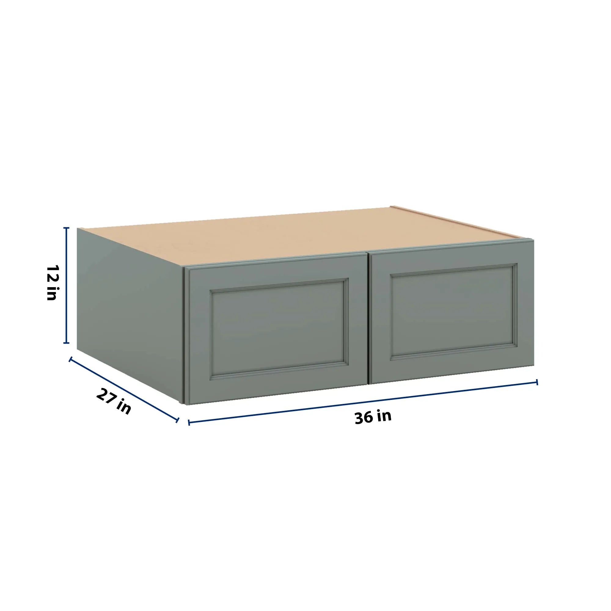 J&K Sage E3 Refrigerator Wall Cabinet - 36" W x 12" H x 27" D
