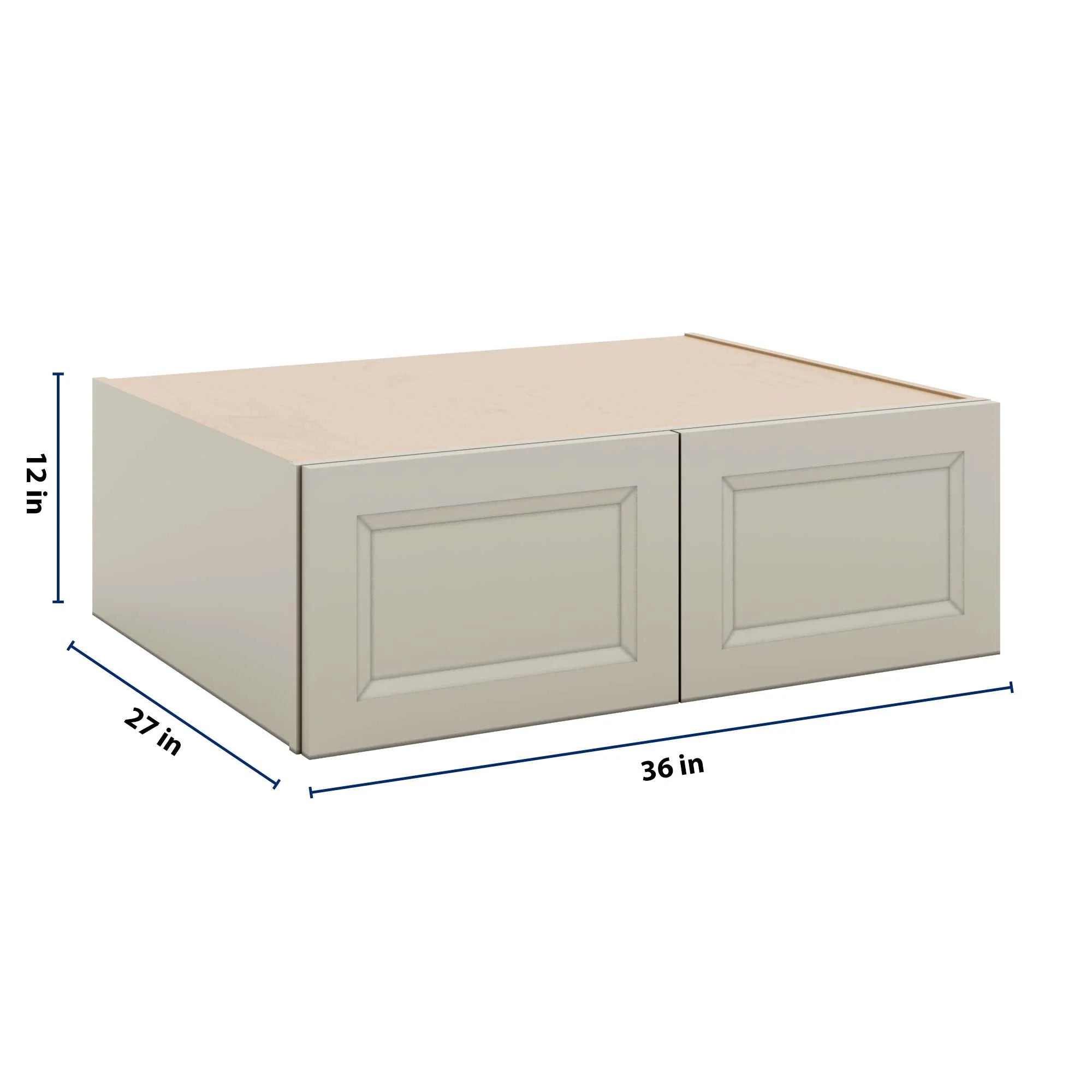 J&K Pebble B6 Refrigerator Wall Cabinet - 36" W x 12" H x 27" D