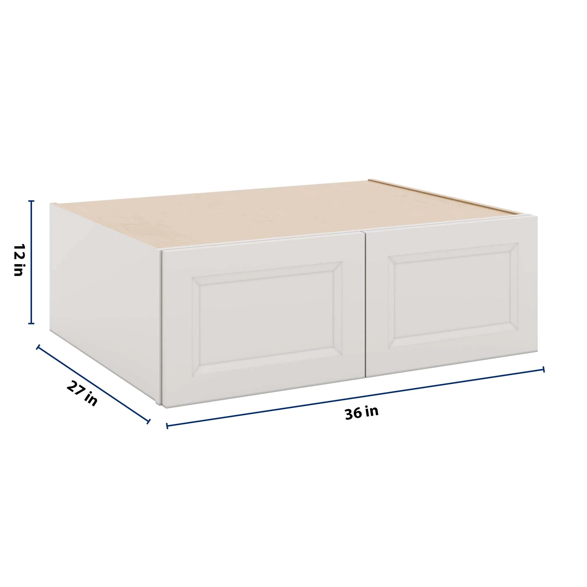 J&K Pure B5 Refrigerator Wall Cabinet - 36" W x 12" H x 27" D