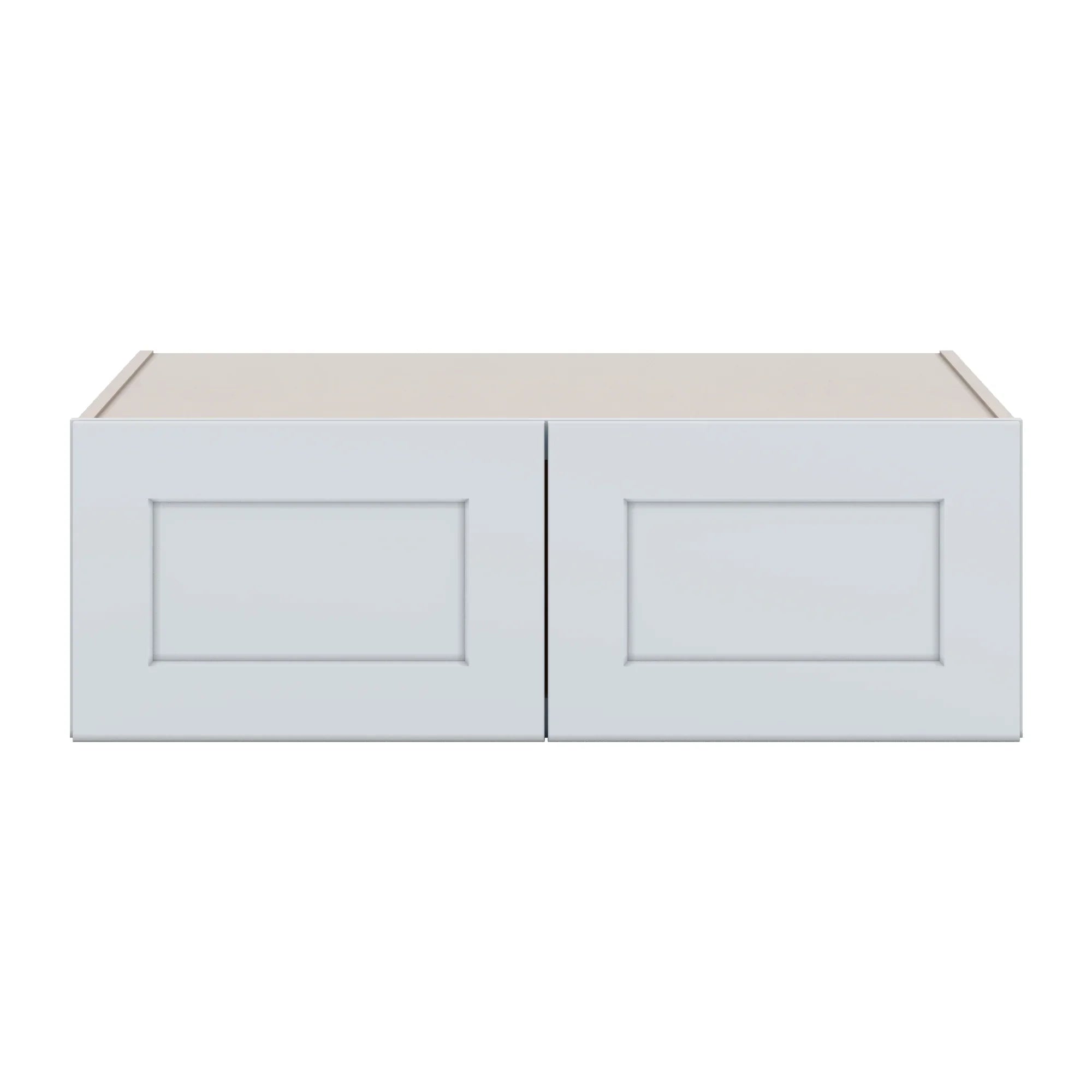 J&K White Shaker S8 Refrigerator Wall Cabinet 36" W x 12" H x 27" D