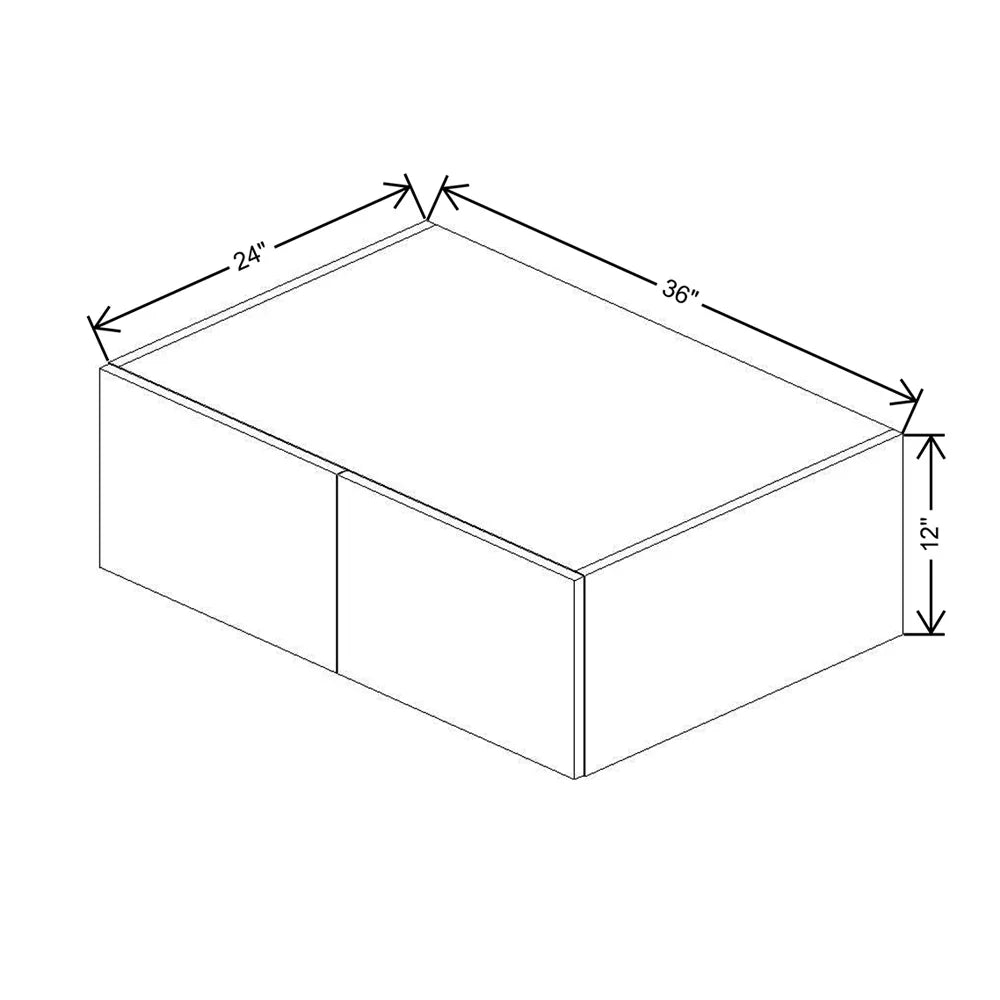 CNC Classic Milano Dune 36" W X 12" H X 24" D Double Door Wall Cabinet