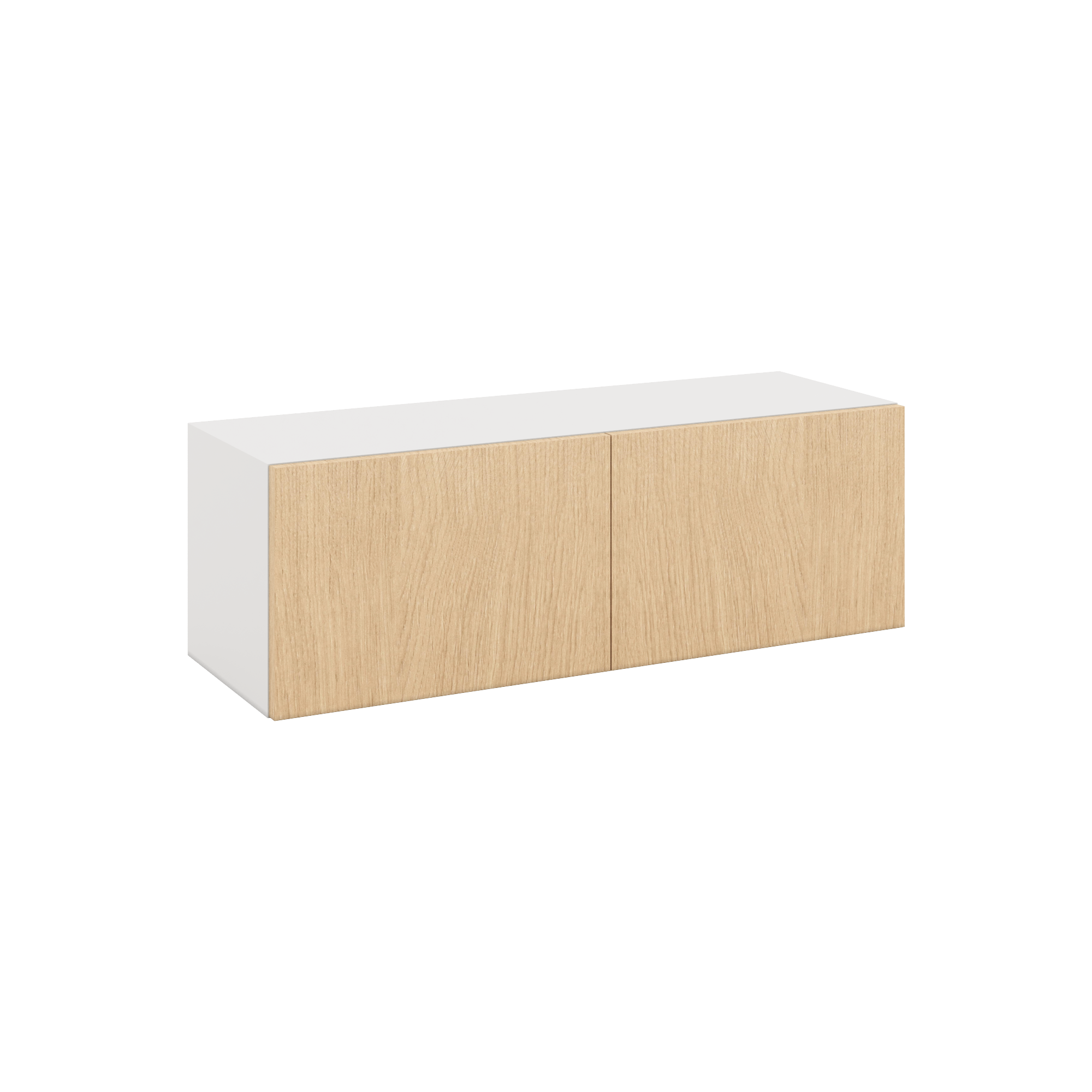 Modernform Cabinet Natural Oak 36" W X 12" H X 12" D Double Door Wall Cabinet