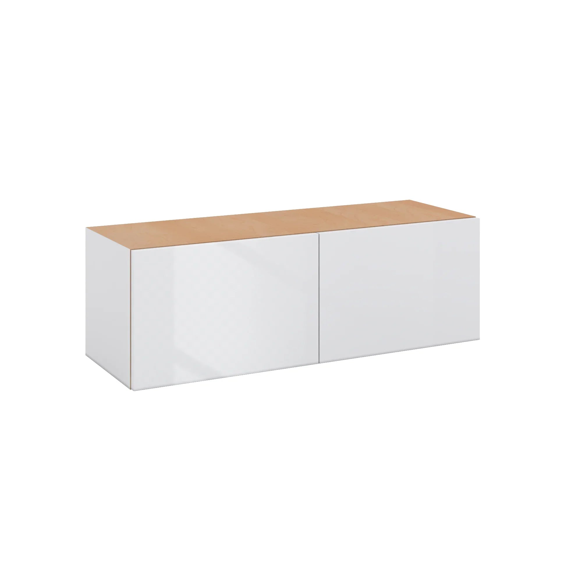 Modernform Cabinet Gloss White 36" W X 12" H X 12" D Double Door Wall Cabinet