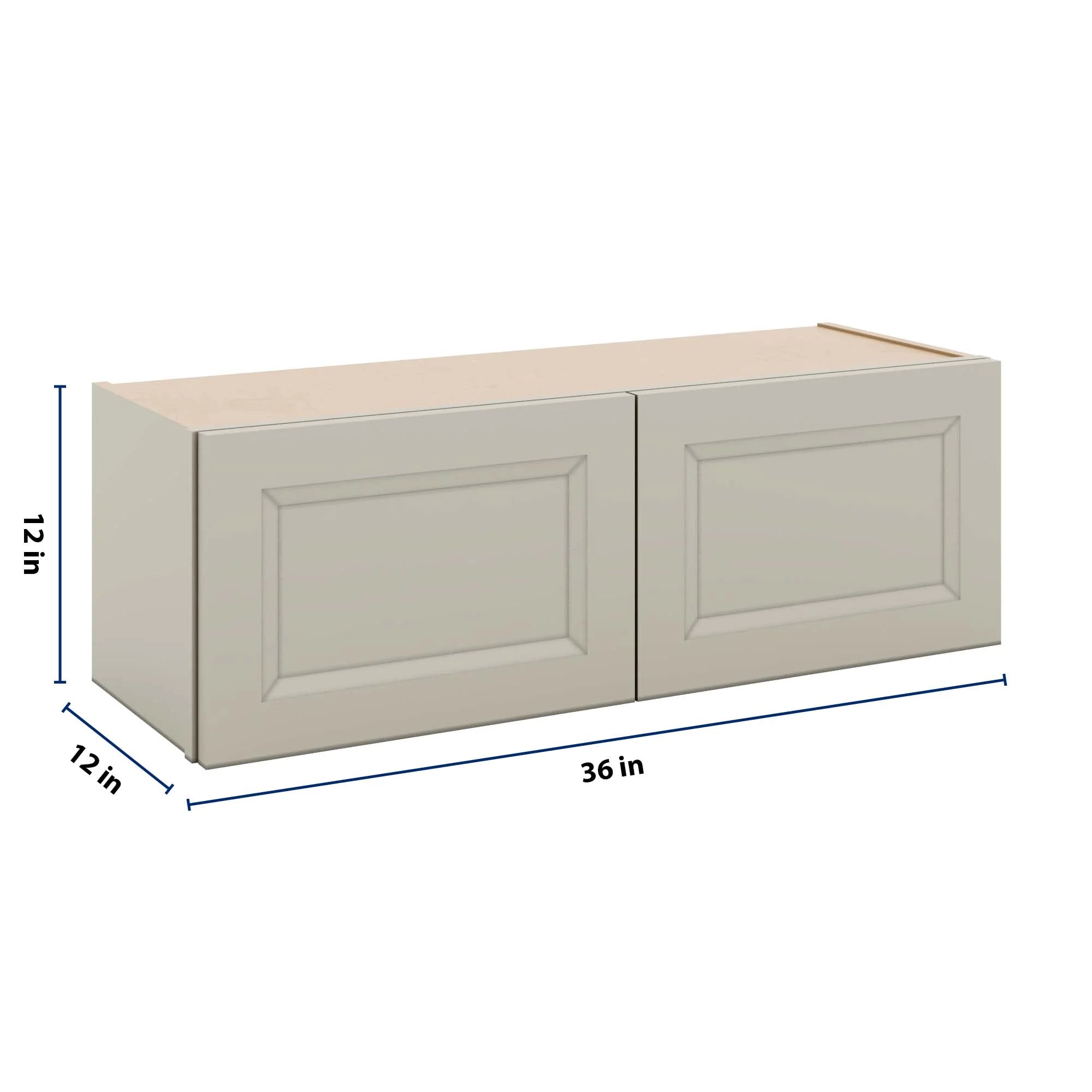 J&K Pebble B6 Double Door Wall Cabinet - 36" W x 12" H