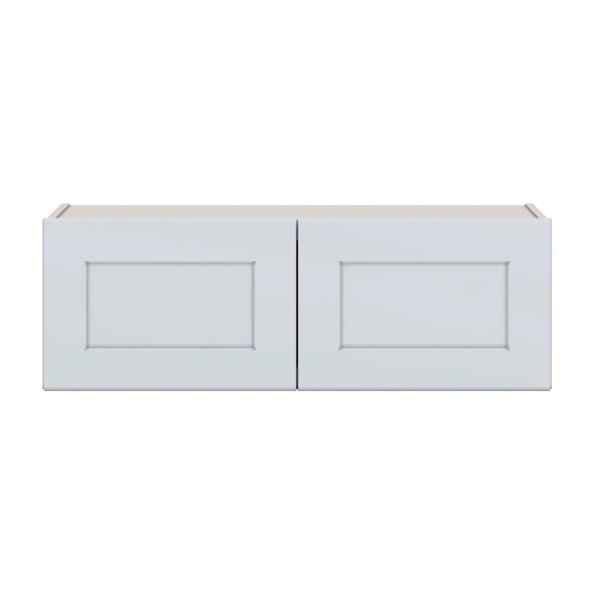 J&K White Shaker S8 Double Door Wall Cabinet 36" W x 12" H