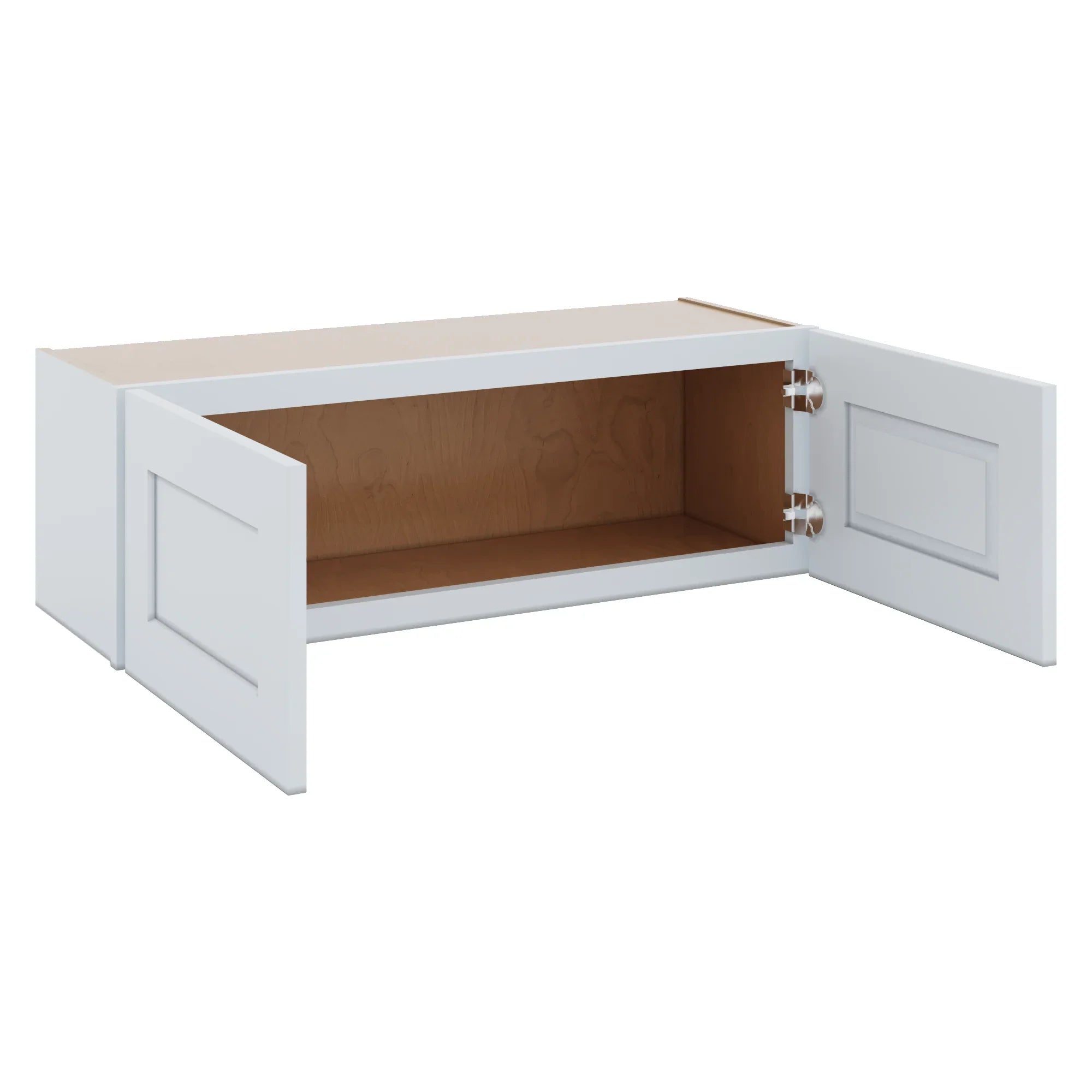 J&K White Shaker S8 Double Door Wall Cabinet 36" W x 12" H