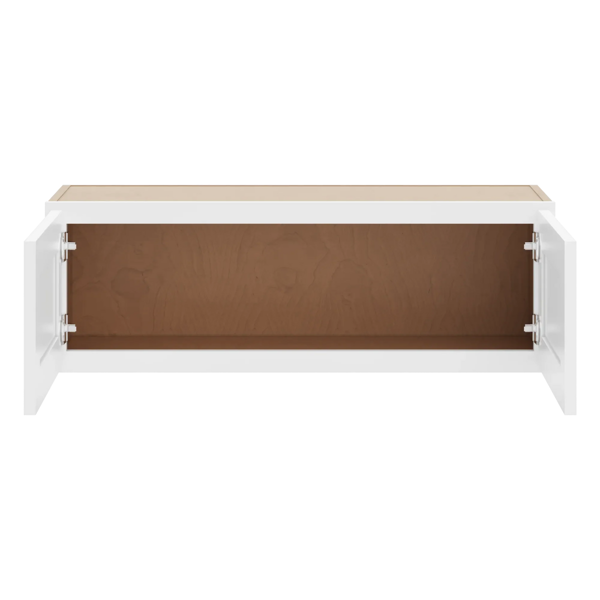 cnc luxor white 36 w x 12 h double door wall cabinet