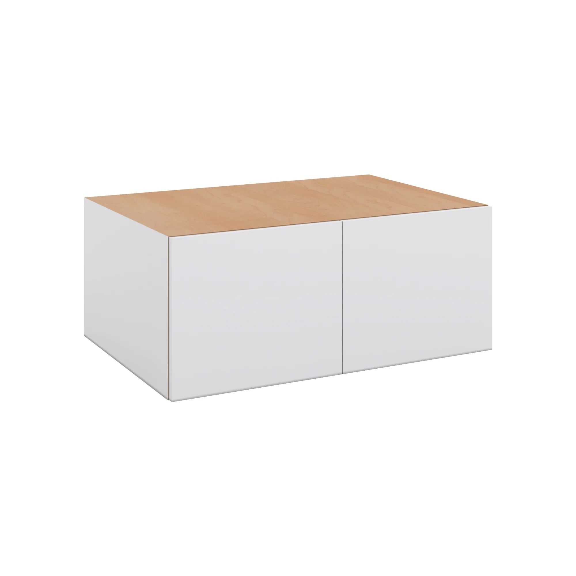 Modernform Cabinet Matte White 36" W X 15" H X 24" D Double Door Wall Cabinet