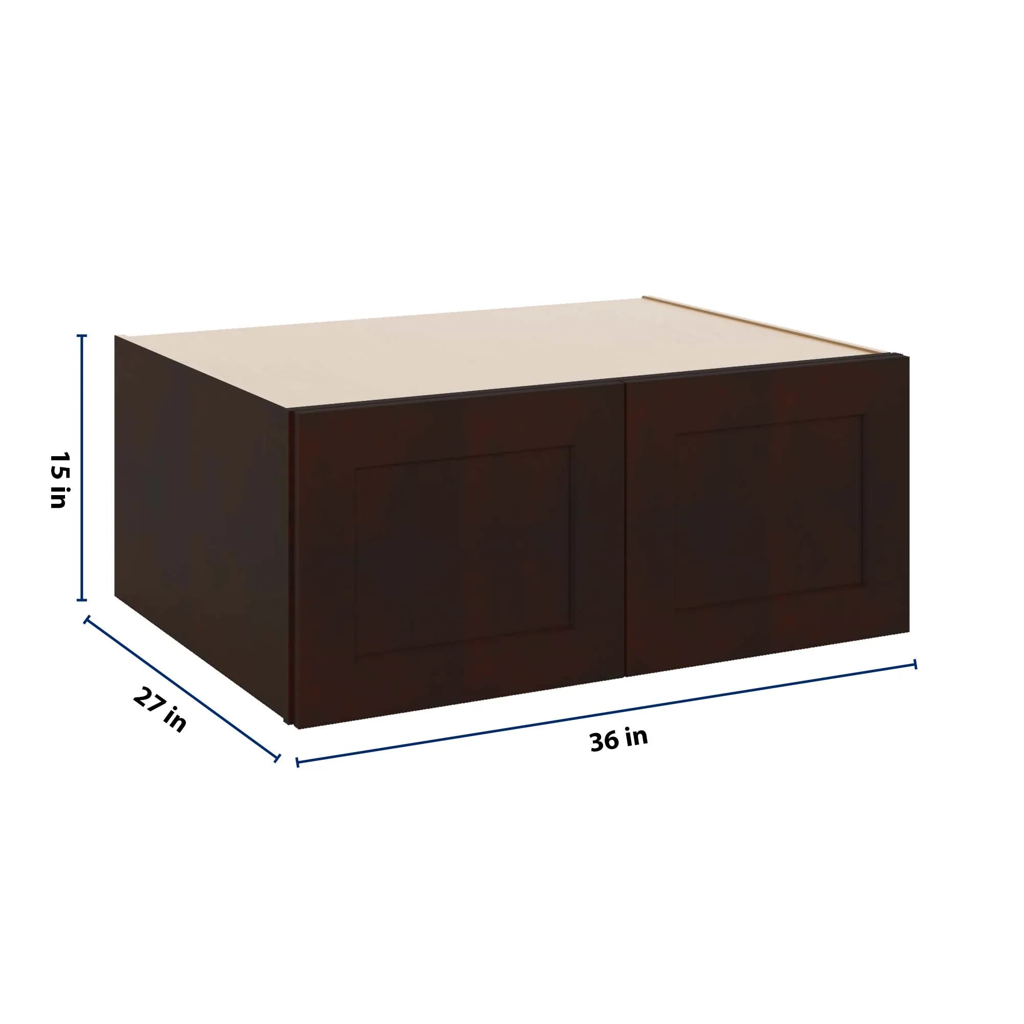 J&K Java Coffee S1 Refrigerator Wall Cabinet - 36" W x 15" H x 27" D