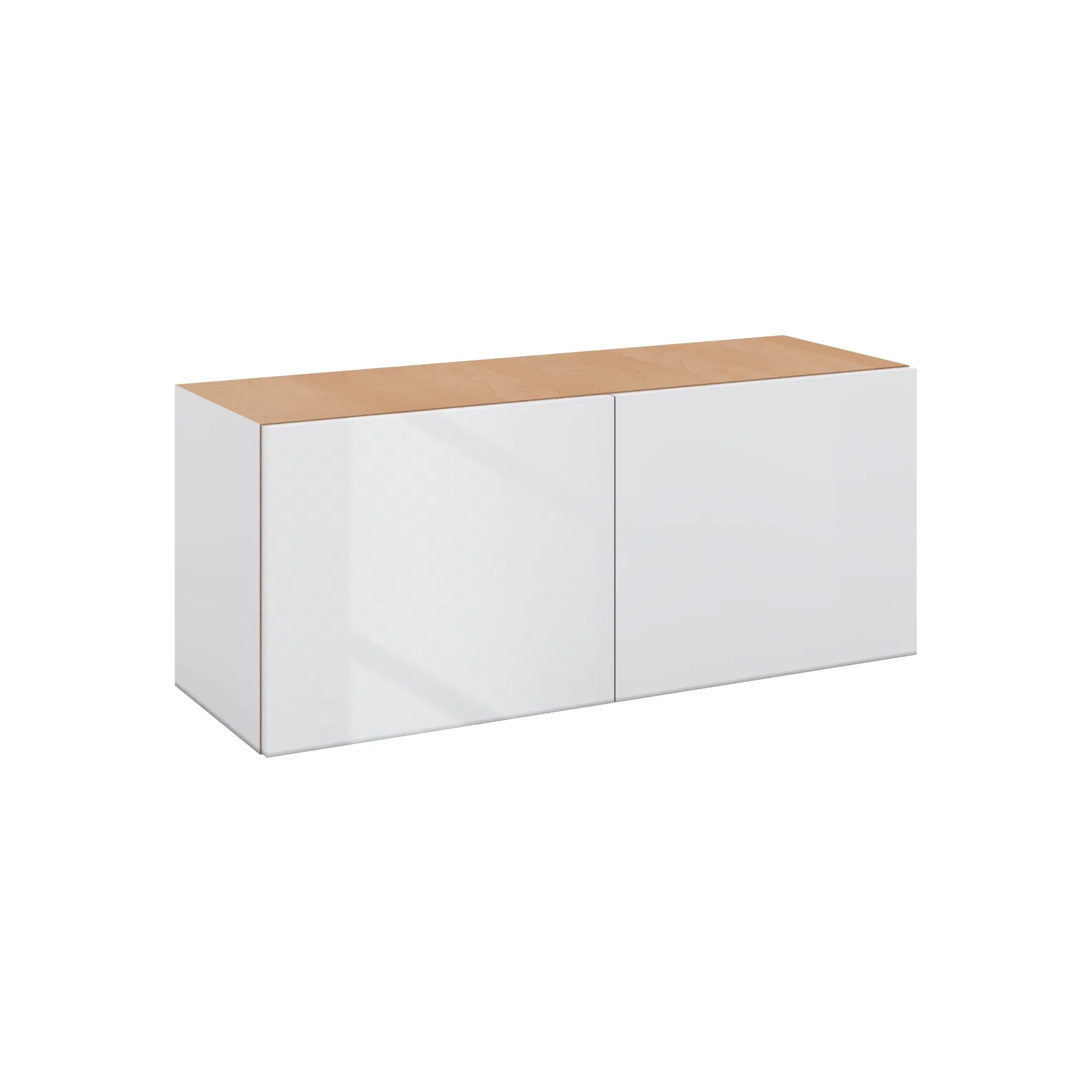 Modernform Cabinet Gloss White 36" W X 15" H X 12" D Double Door Wall Cabinet