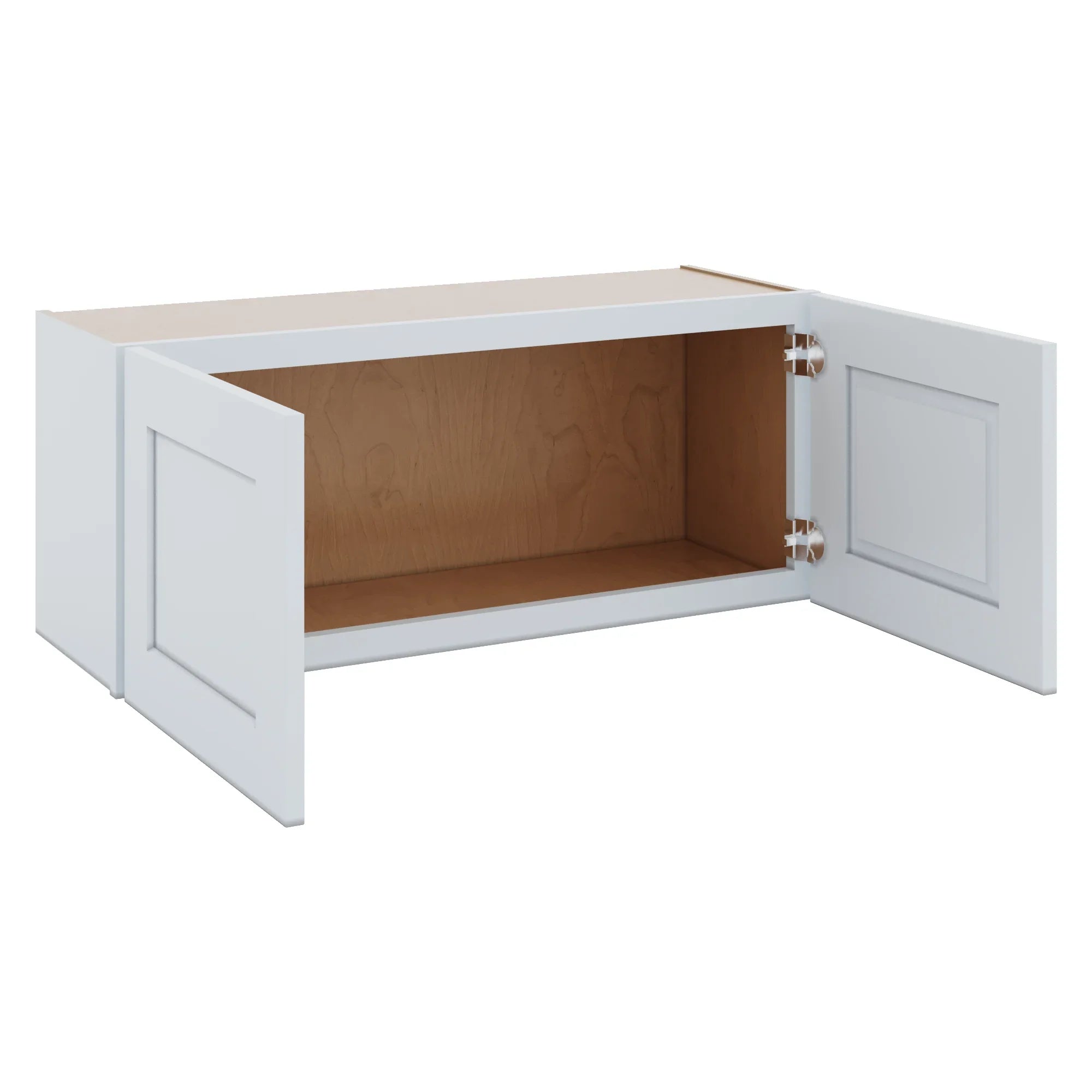 J&K White Shaker S8 Double Door Wall Cabinet 36" W x 15" H