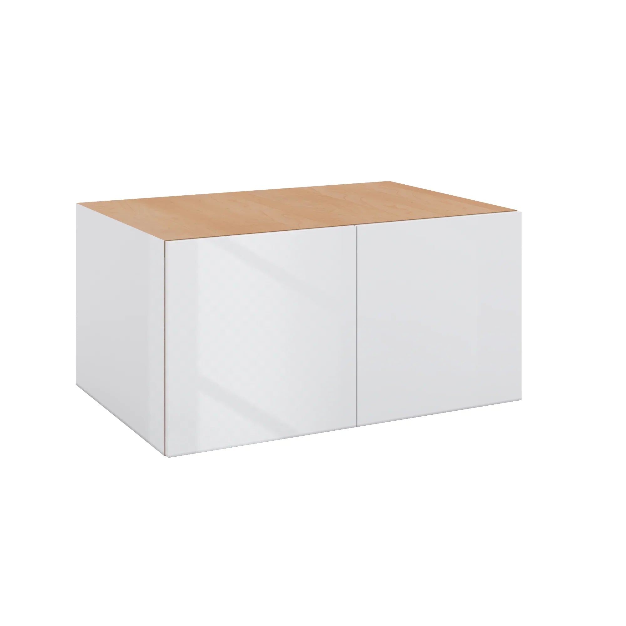 Modernform Cabinet Gloss White 36" W X 18" H X 24" D Double Door Wall Cabinet