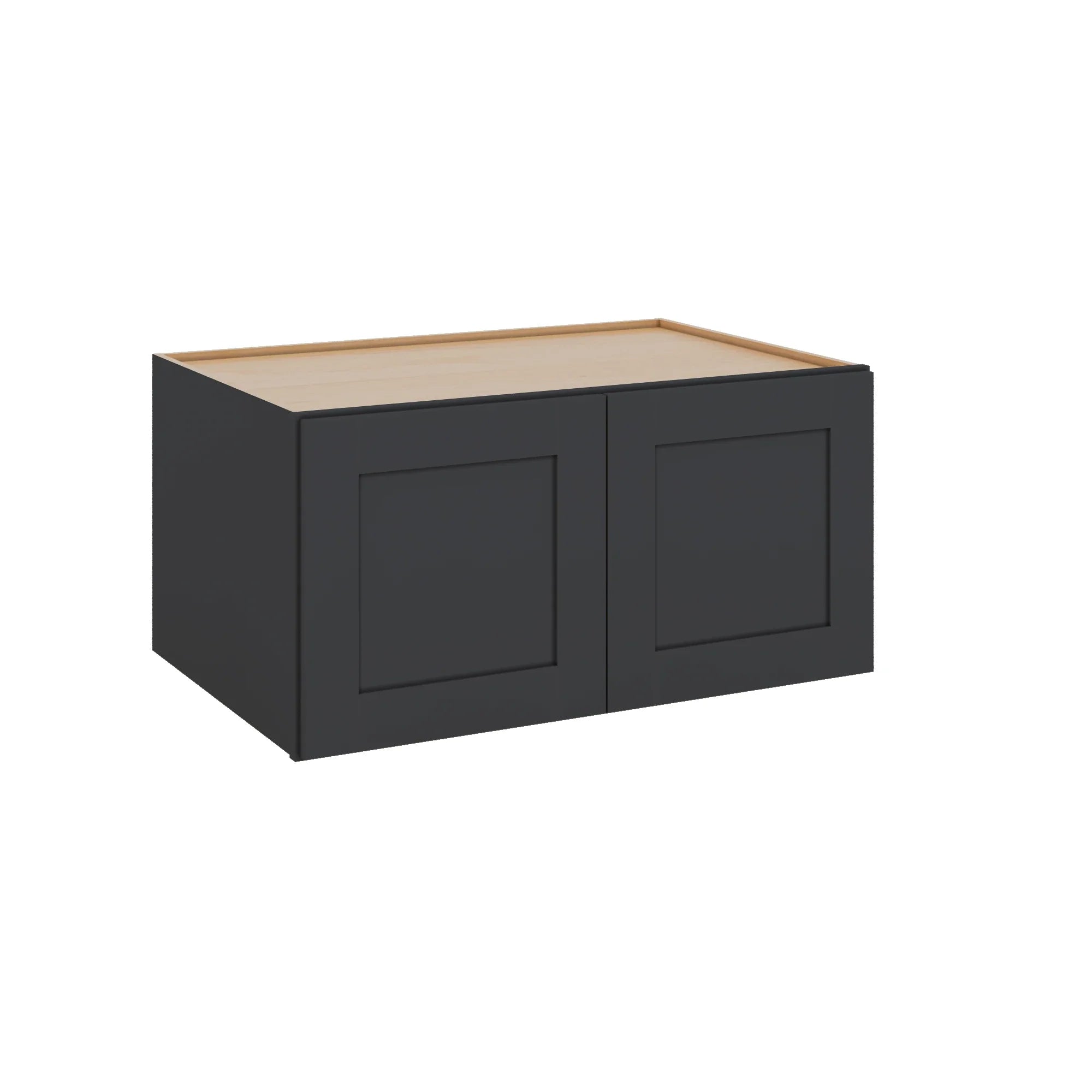 Modernform Cabinet Onyx Black Shaker 36" W X 18" H X 24" D Double Door Wall Cabinet