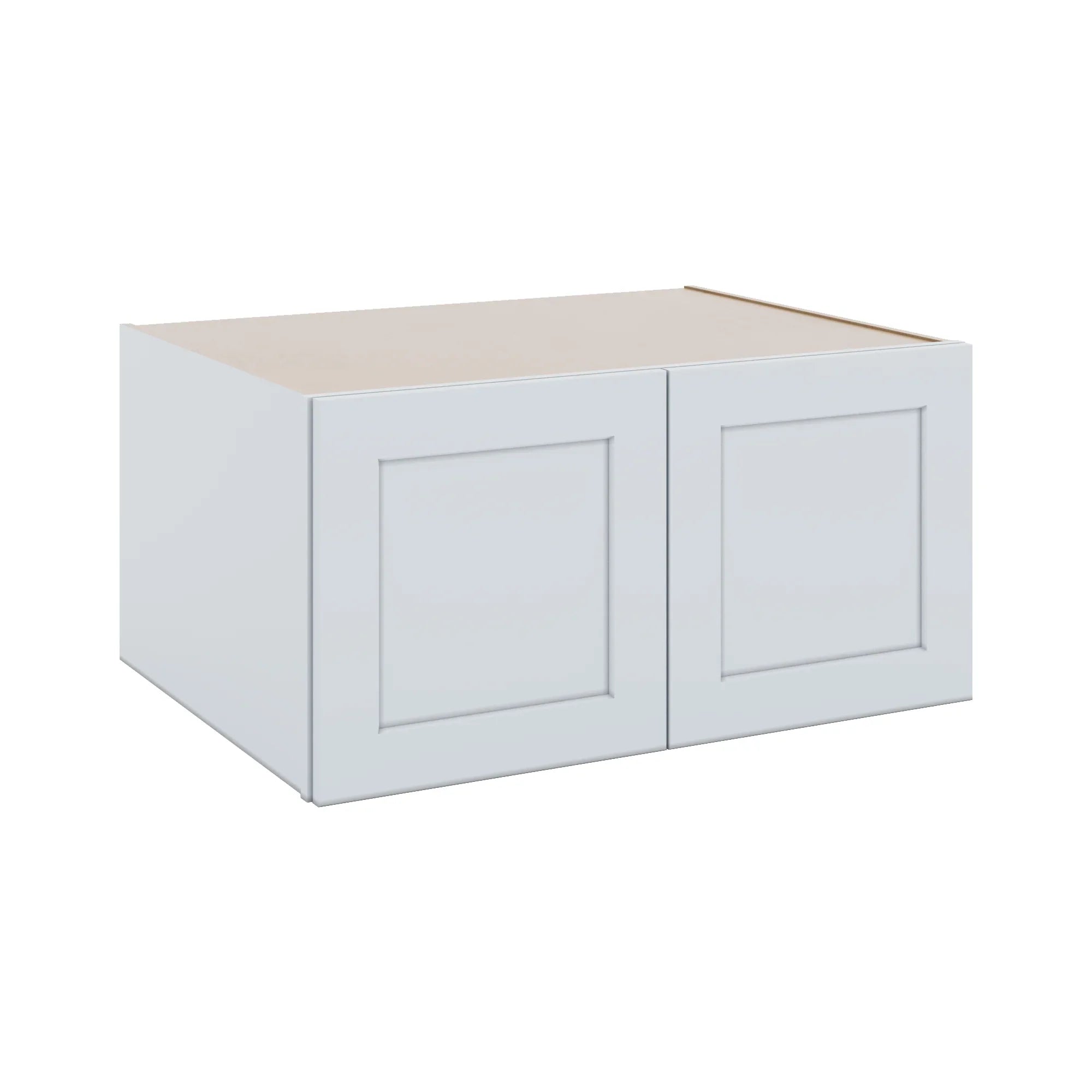J&K White Shaker S8 Refrigerator Wall Cabinet - 36" W x 18" H x 27" D