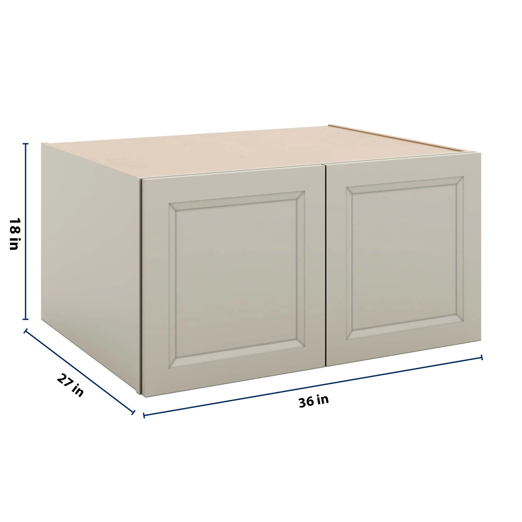 J&K Pebble B6 Refrigerator Wall Cabinet - 36" W x 18" H x 27" D