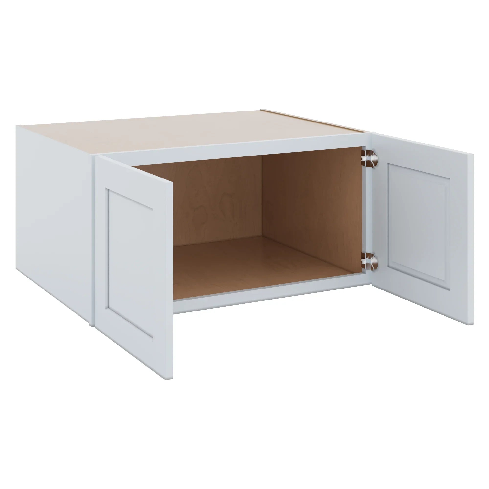 J&K White Shaker S8 Refrigerator Wall Cabinet 36" W x 18" H x 27" D