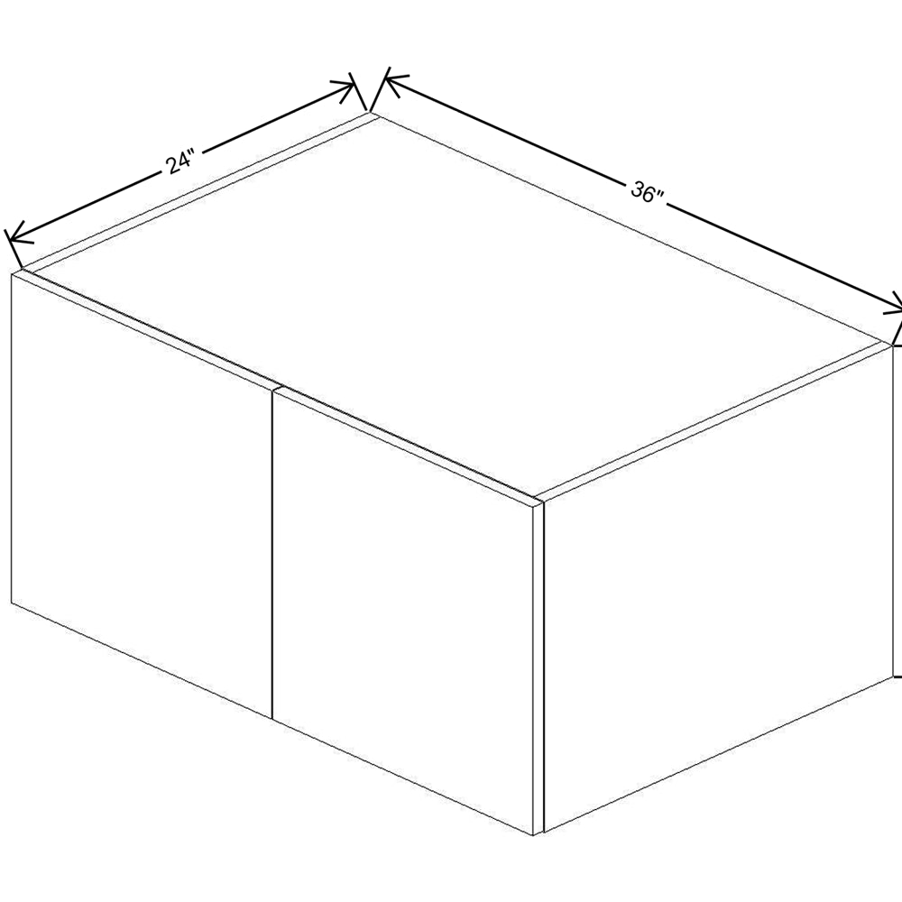 CNC Concord Richmond Stone 36" W X 18" H X 24" D Double Door Wall Cabinet