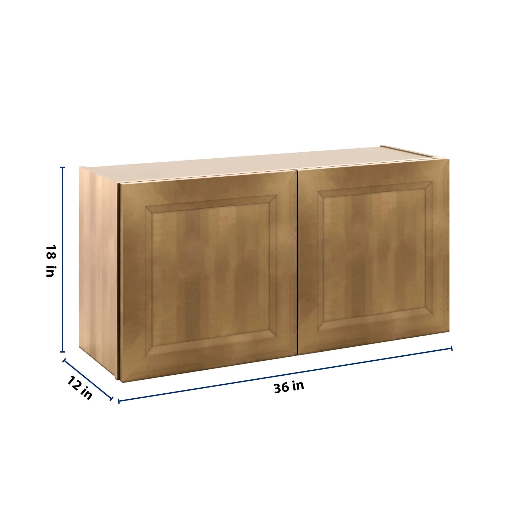 J&K Butterscotch B8 Double Door Wall Cabinet - 36" W x 18" H