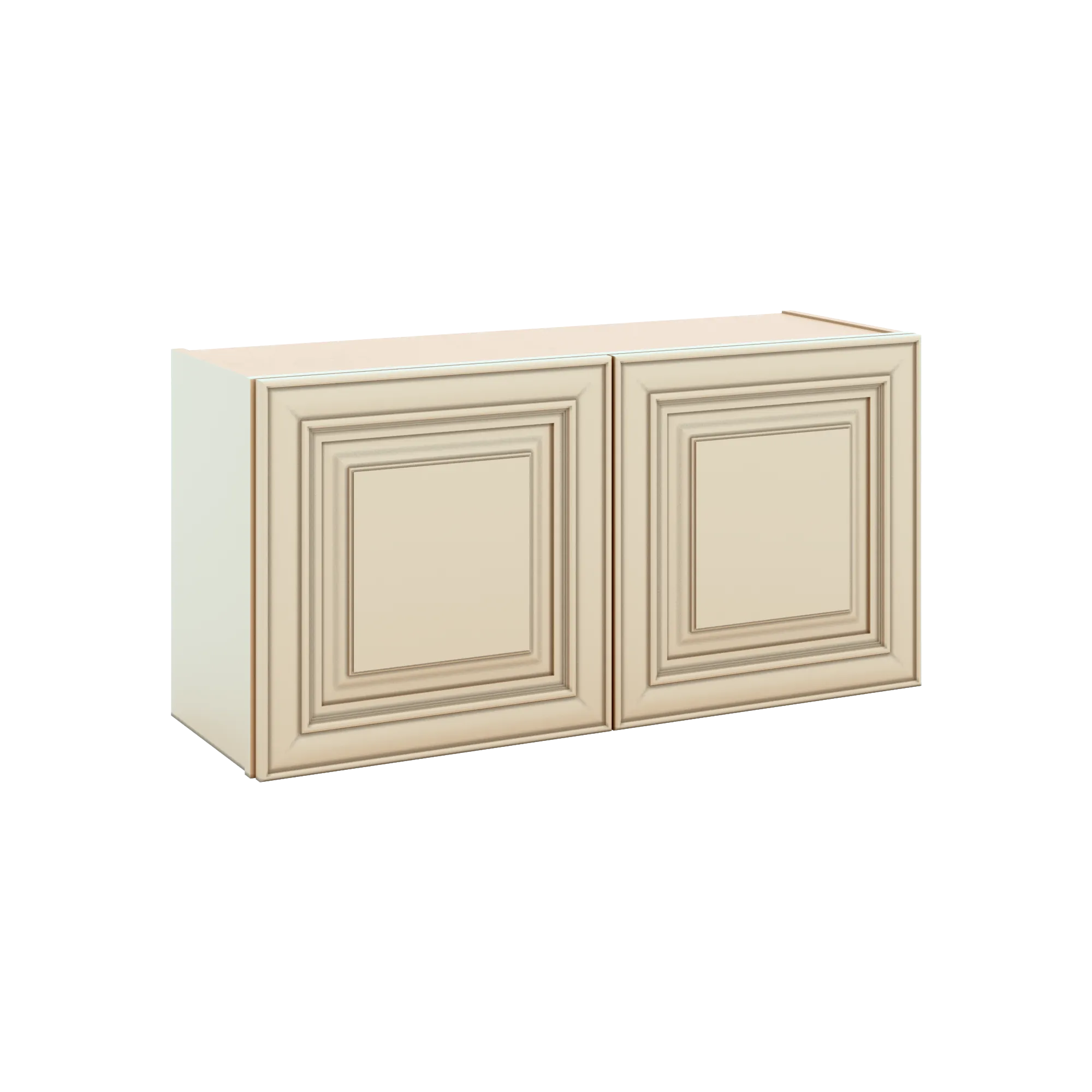 J&K Creme Glazed A7 Double Door Wall Cabinet - 36" W x 18" H